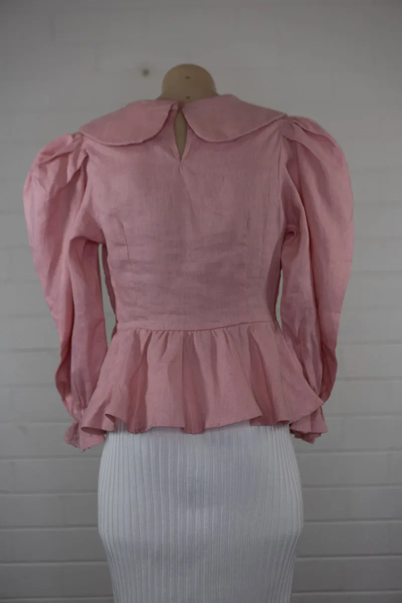Aere | top | size 8 | long sleeve | 100% linen