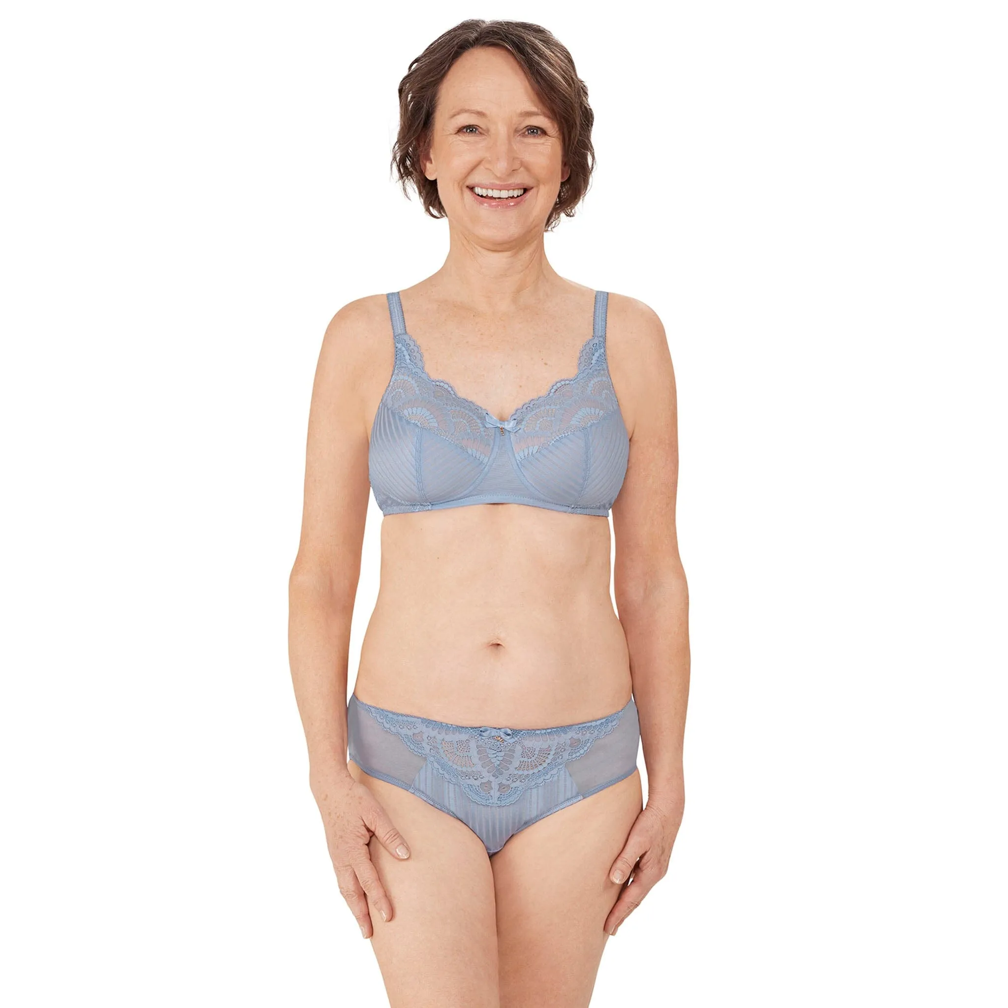 Amoena® Karolina Padded Wire-Free Bra Light Blue/Light Sand