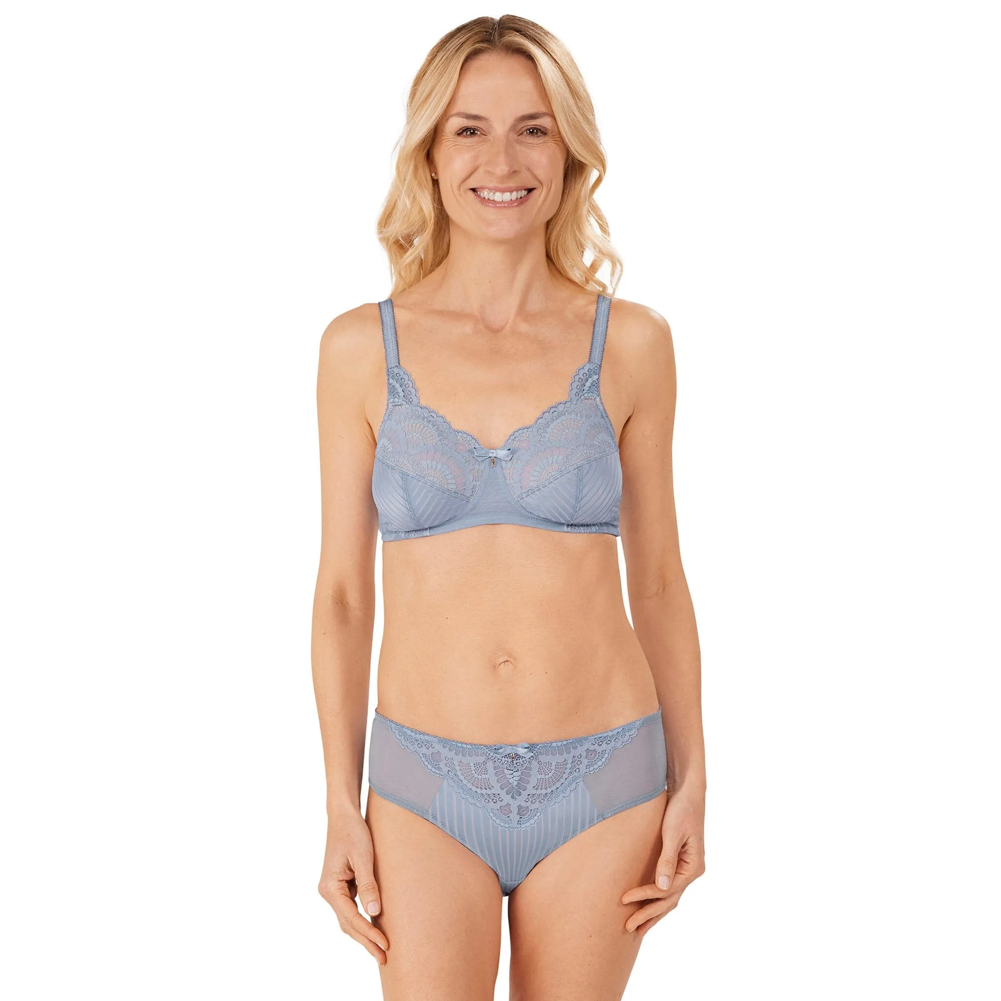 Amoena® Karolina Wire-Free Bra Light Blue/Light Sand