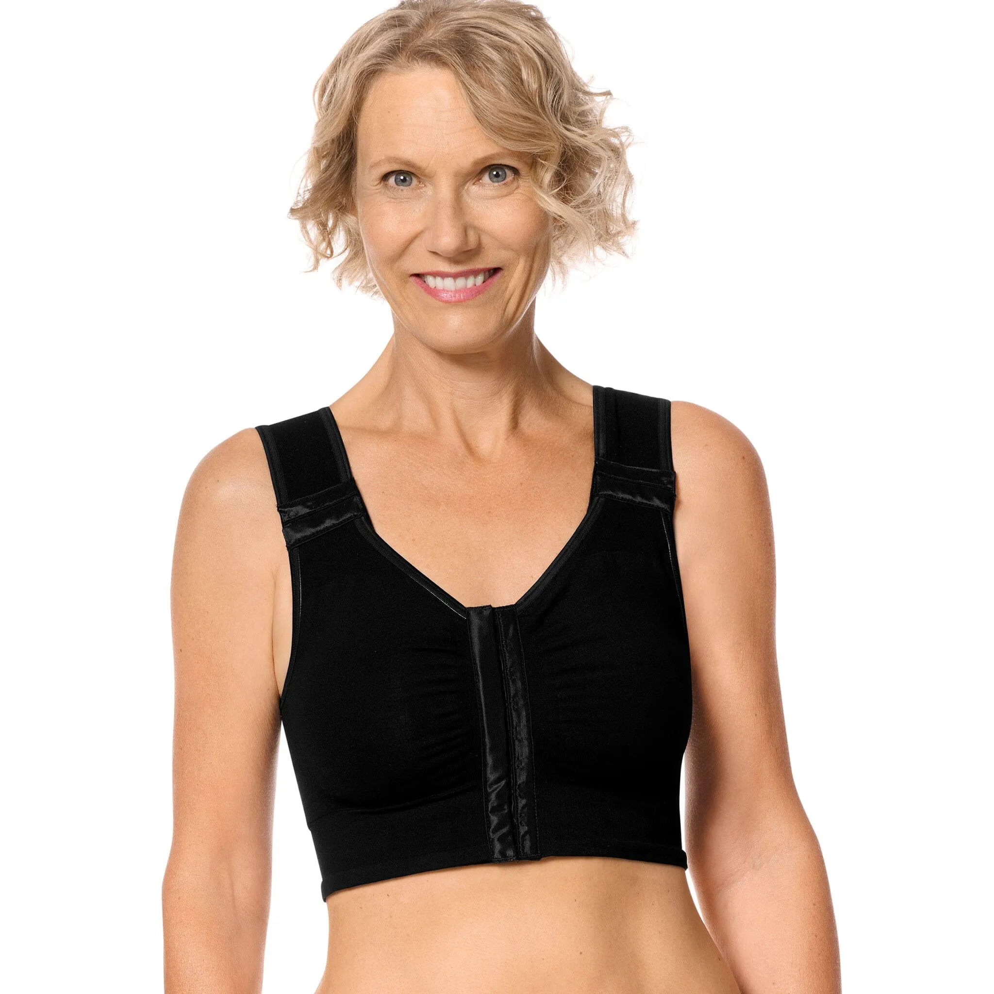 Amoena® Lymph Flow Long Wire Free Front Closure Bra