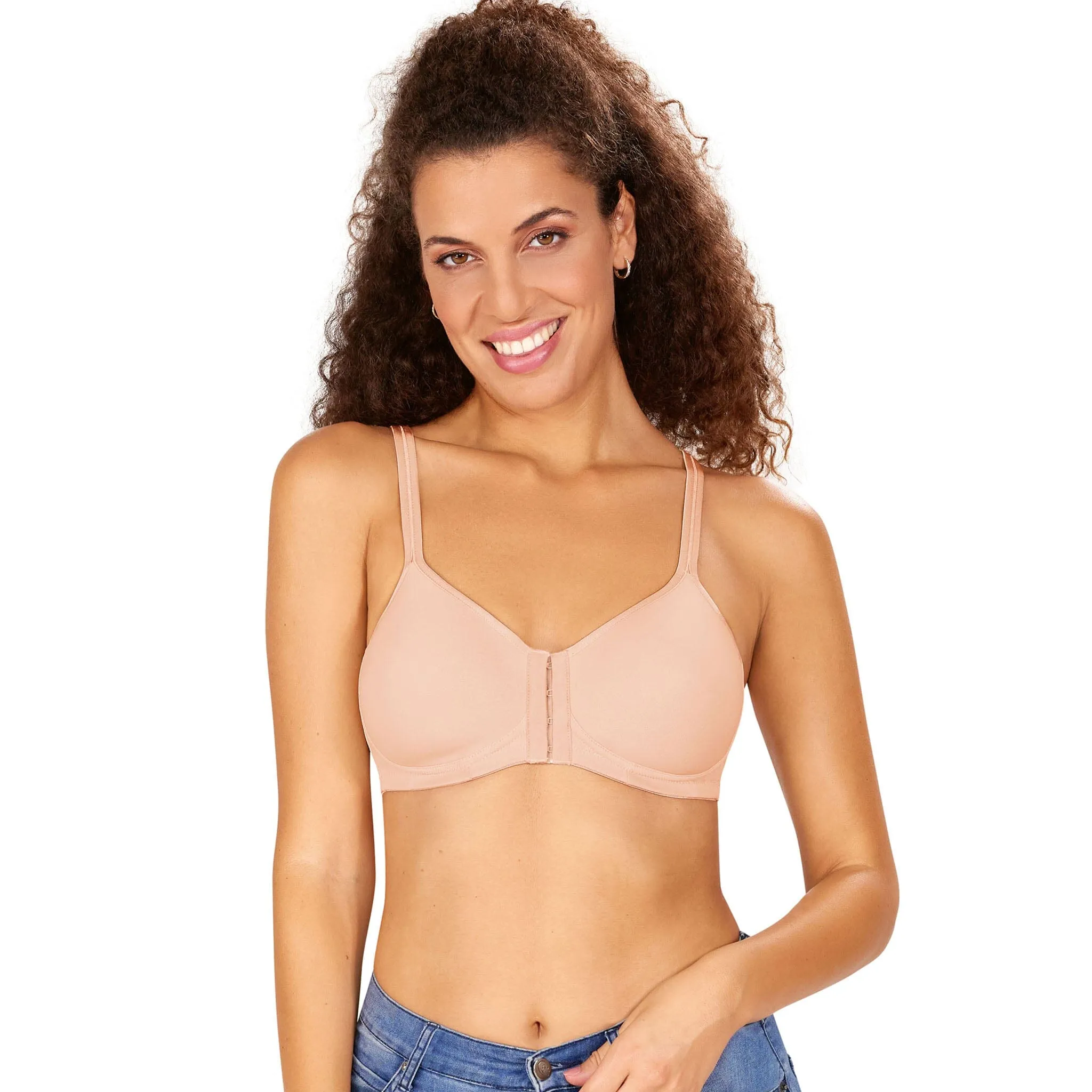 Amoena® Mara Front Closure T-Shirt Bra Rose Nude