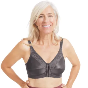 Amoena® Nancy Front Closure Bra Dark Grey