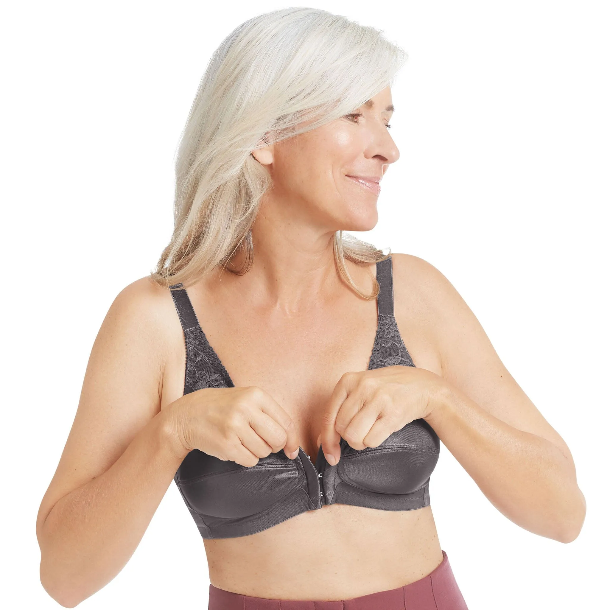 Amoena® Nancy Front Closure Bra Dark Grey