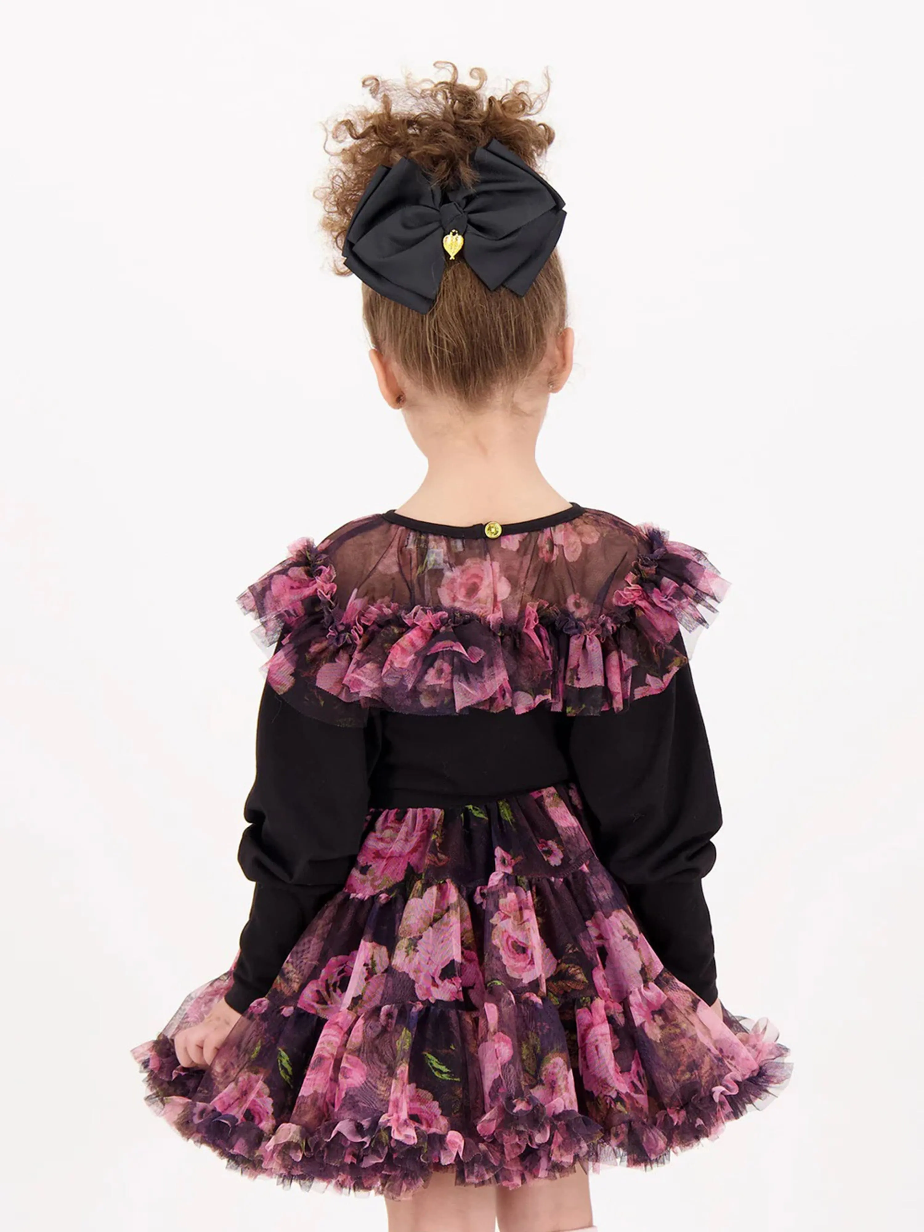Angels Face Girls Giant Bow Hair Clip in Black