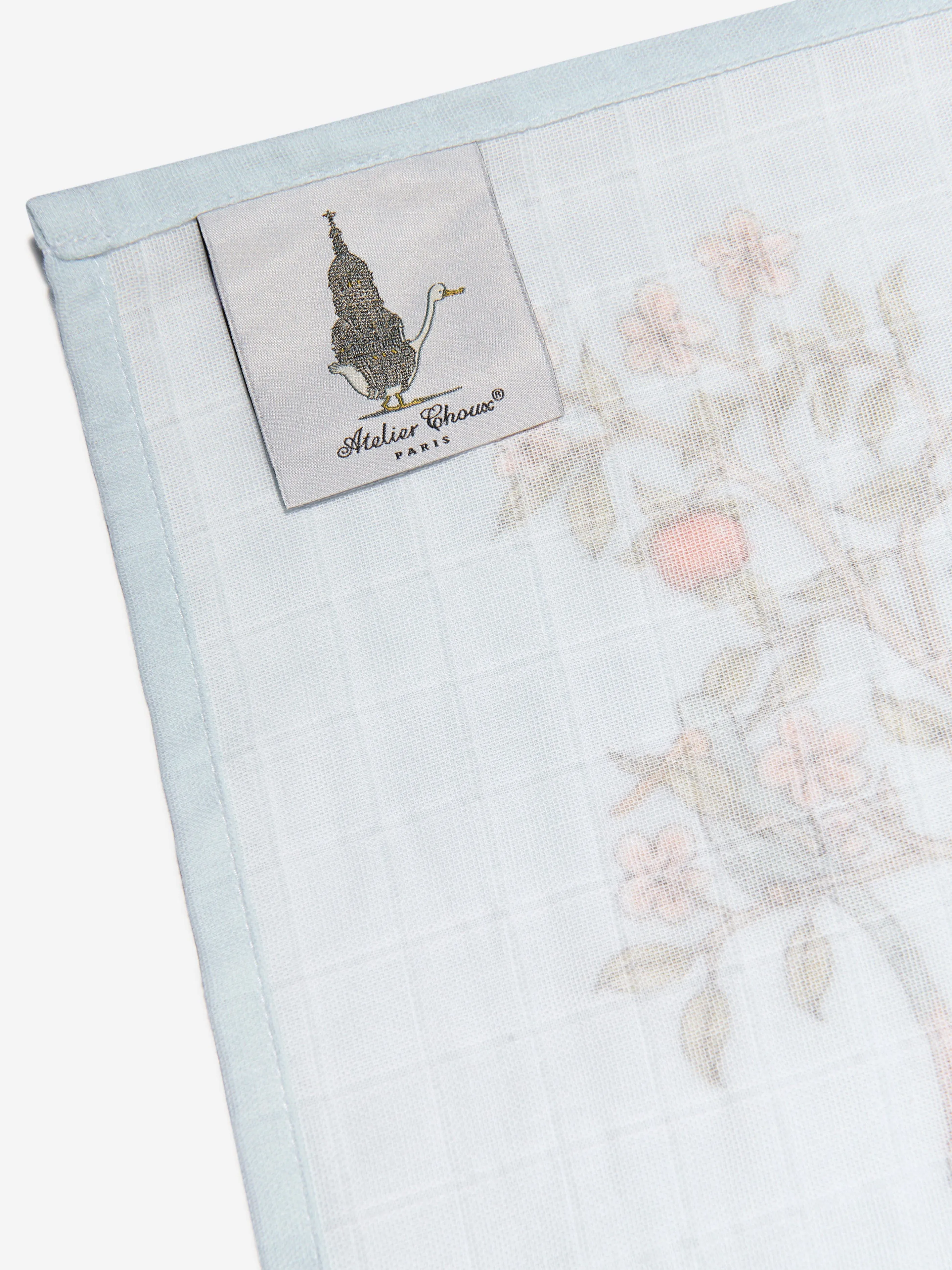 Atelier Choux Baby Boys In Bloom Swaddle in Blue (100cm)