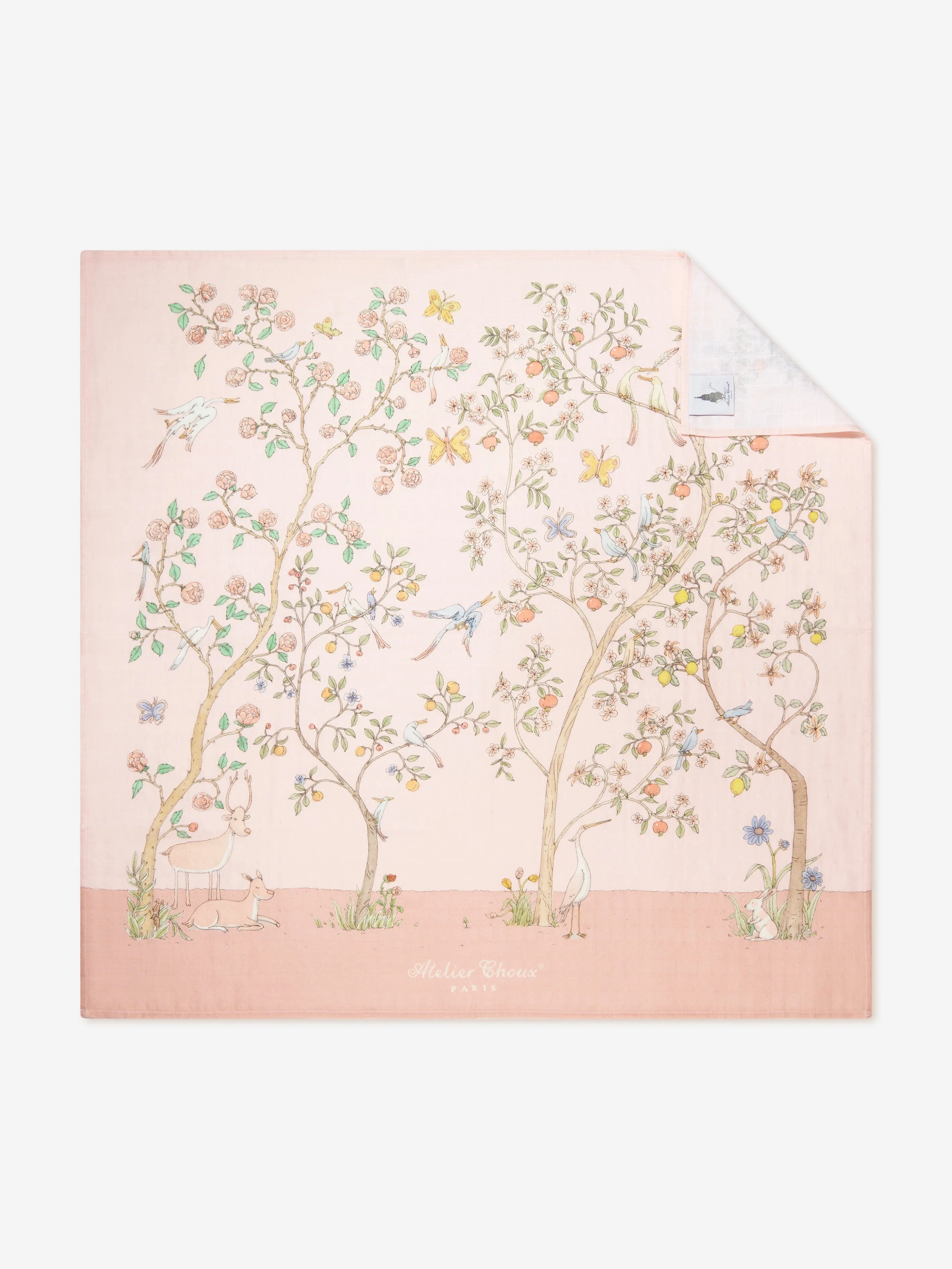 Atelier Choux Baby Girls In Bloom Swaddle in Pink (100cm)