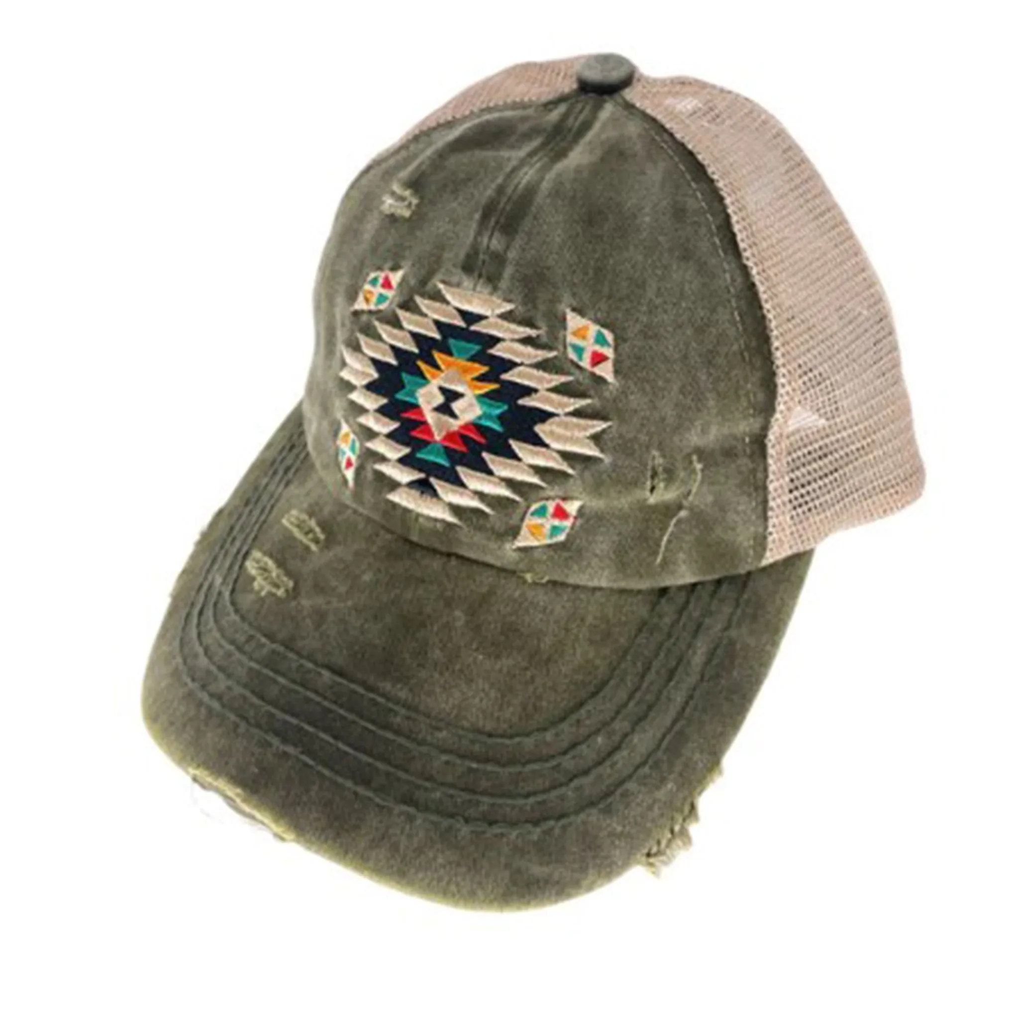 Aztec Criss Cross Pony Cap