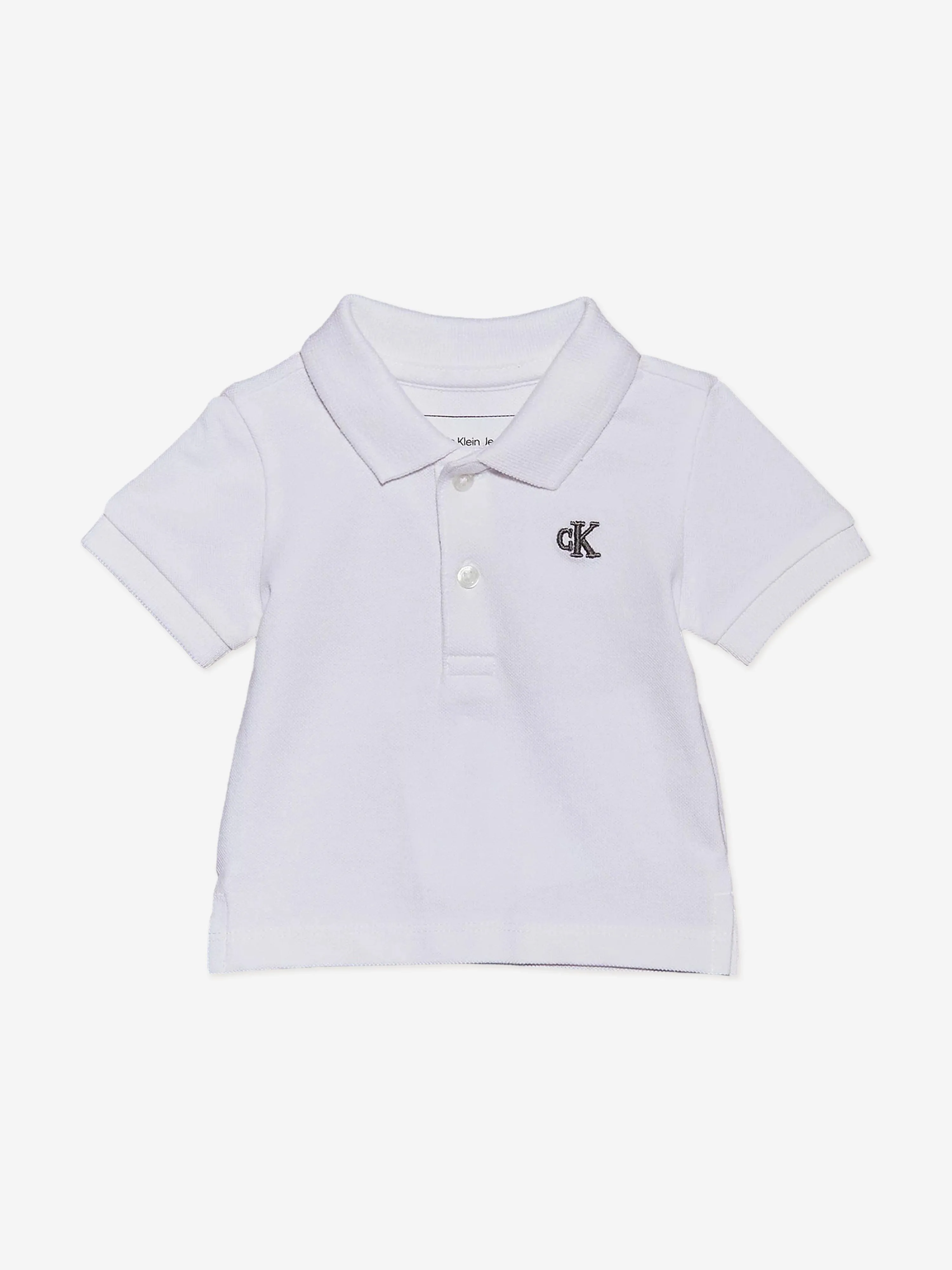 Baby Boys Summer Pique Polo Shirt in White