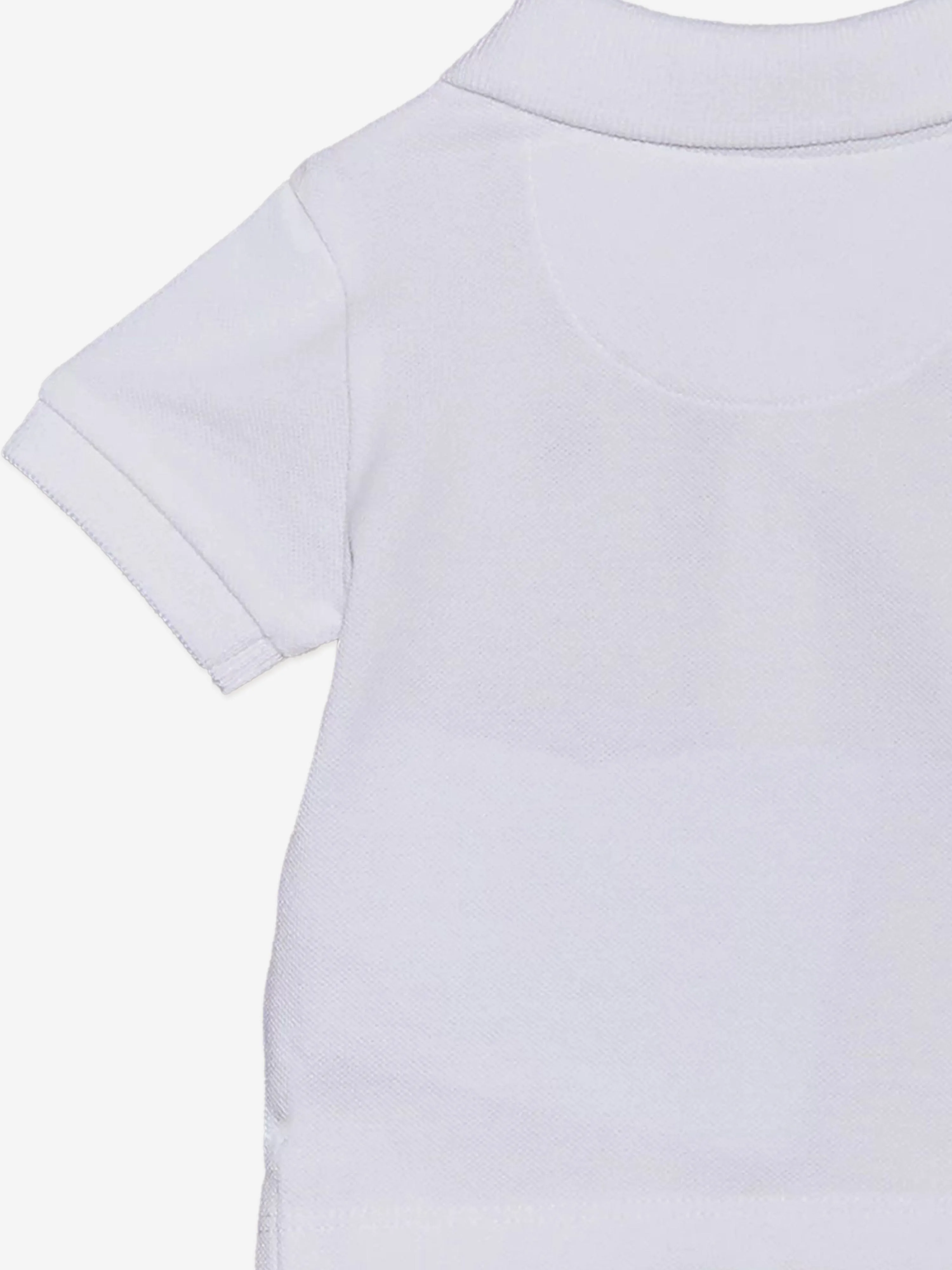 Baby Boys Summer Pique Polo Shirt in White