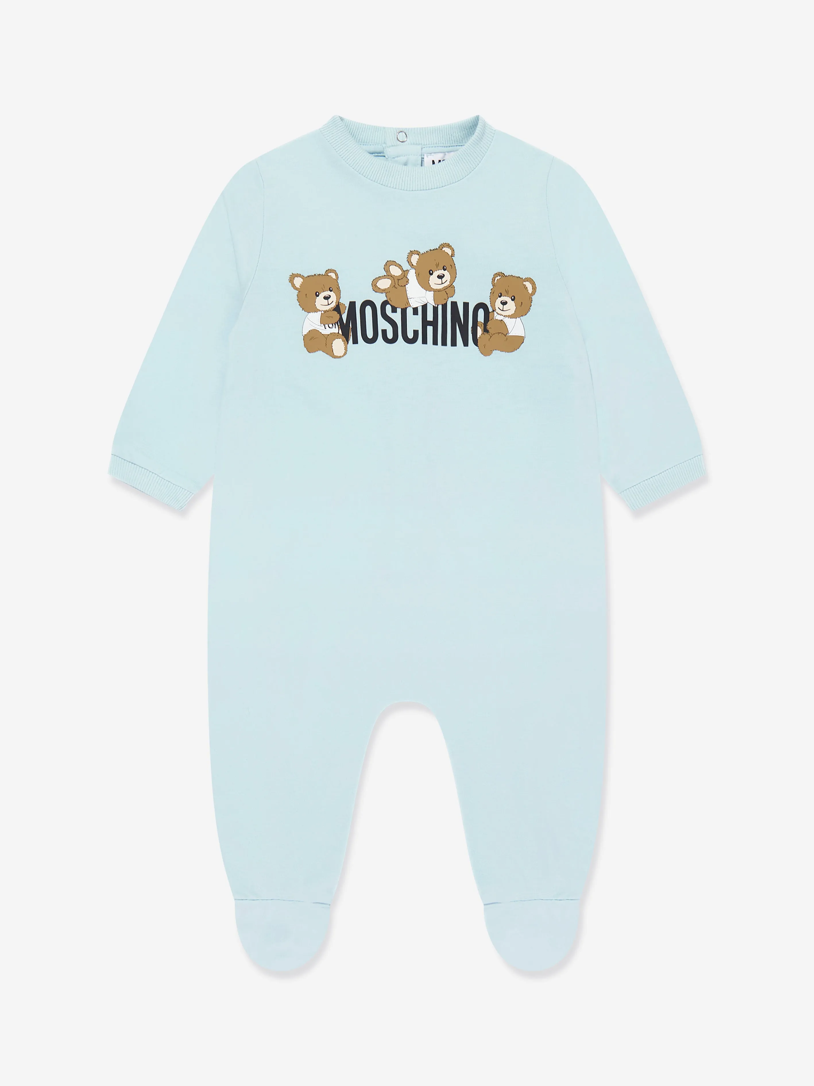 Baby Boys Teddy Bear Logo Babygrow Set in Blue