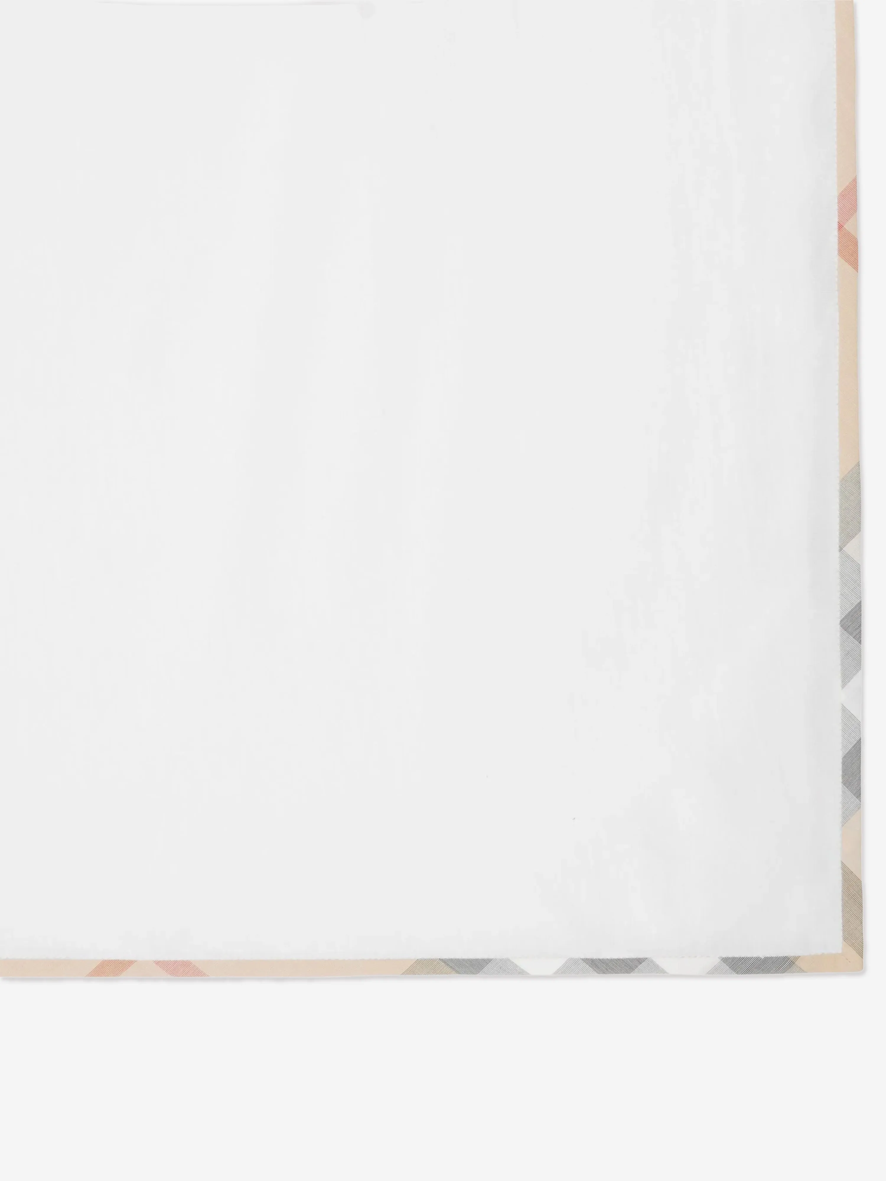 Baby Check Pip Blanket in White (100cm)
