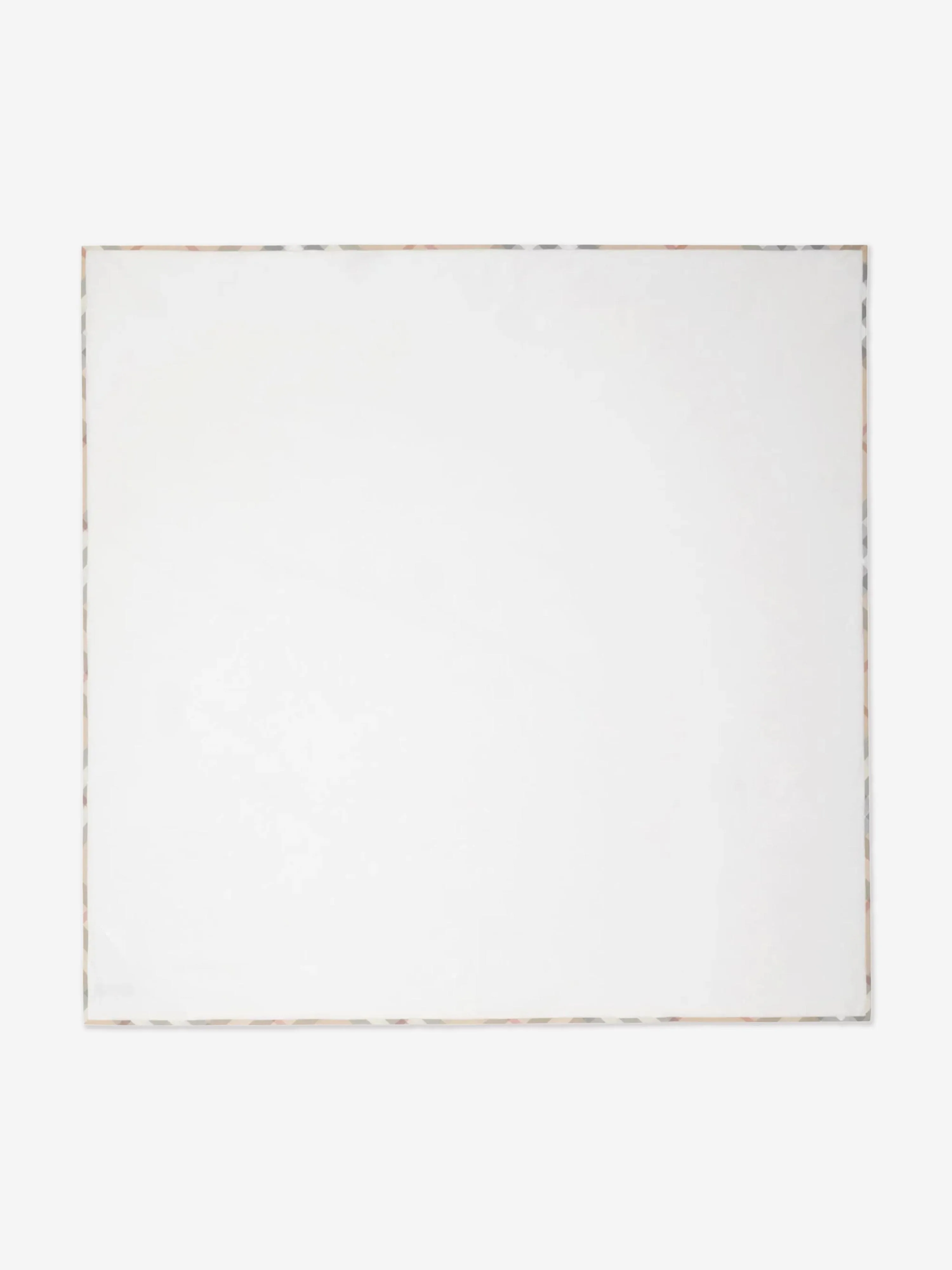 Baby Check Pip Blanket in White (100cm)