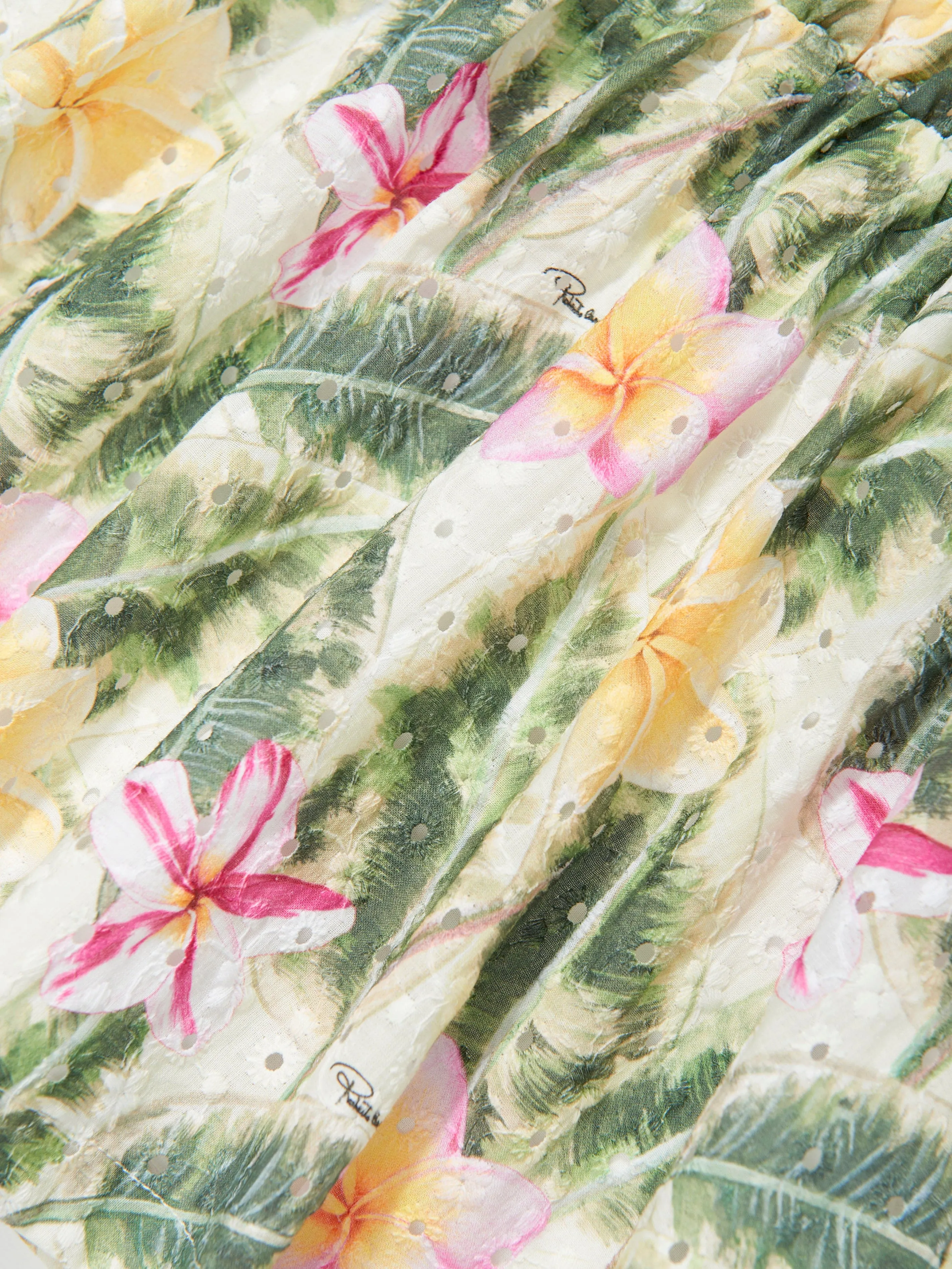 Baby Girls Floral Cotton Jersey Dress in Multicolour