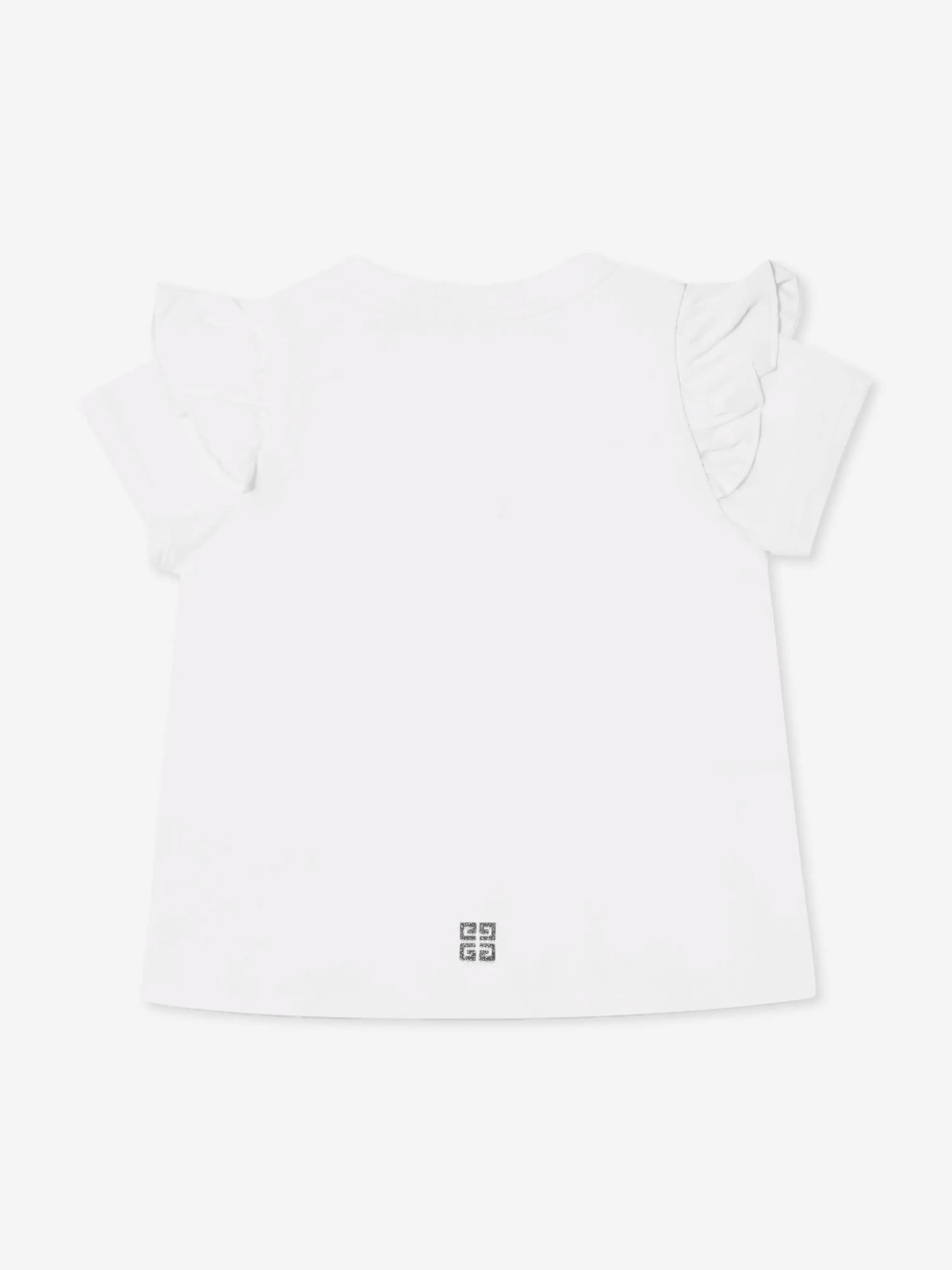 Baby Girls Glitter Logo T-Shirt in White