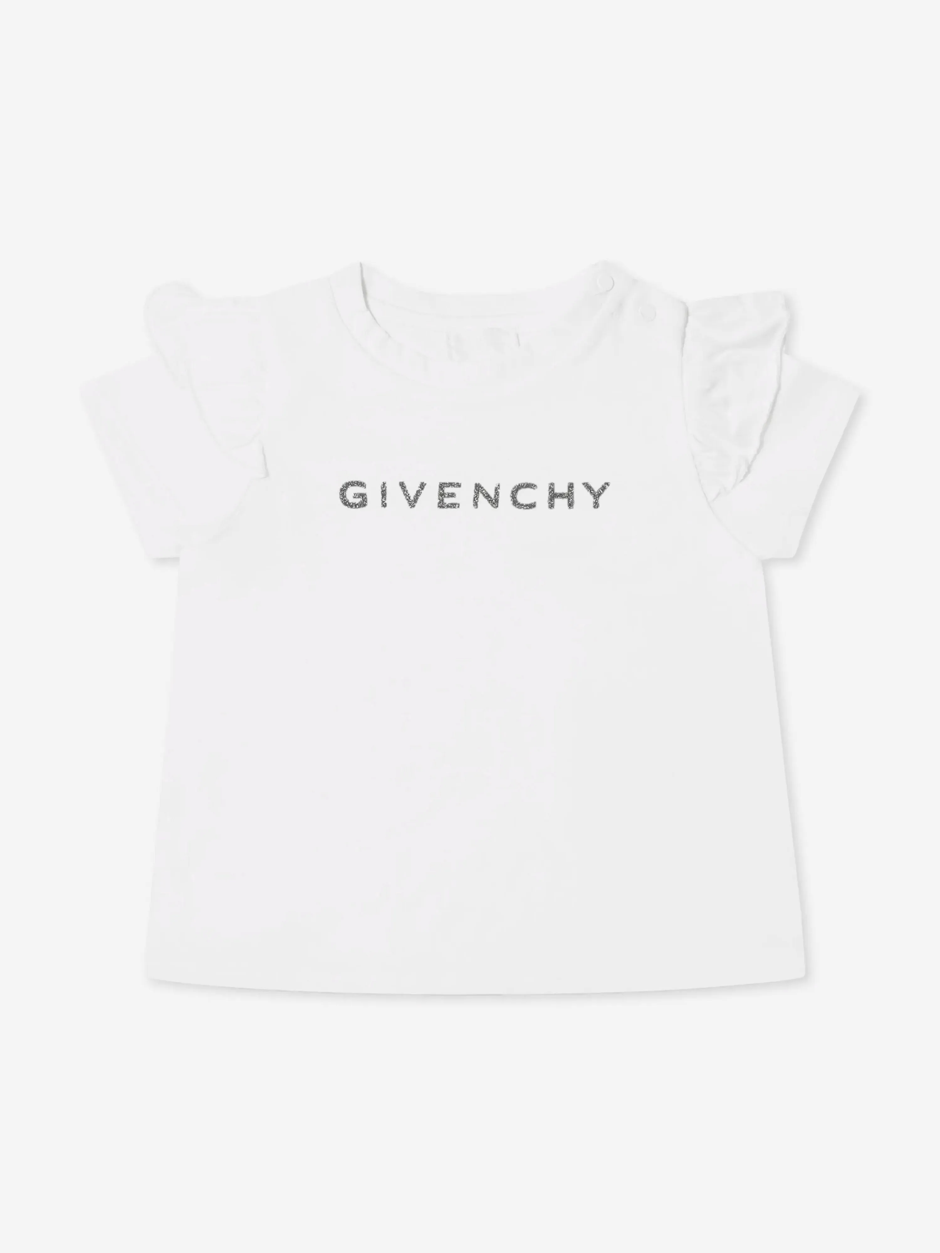 Baby Girls Glitter Logo T-Shirt in White