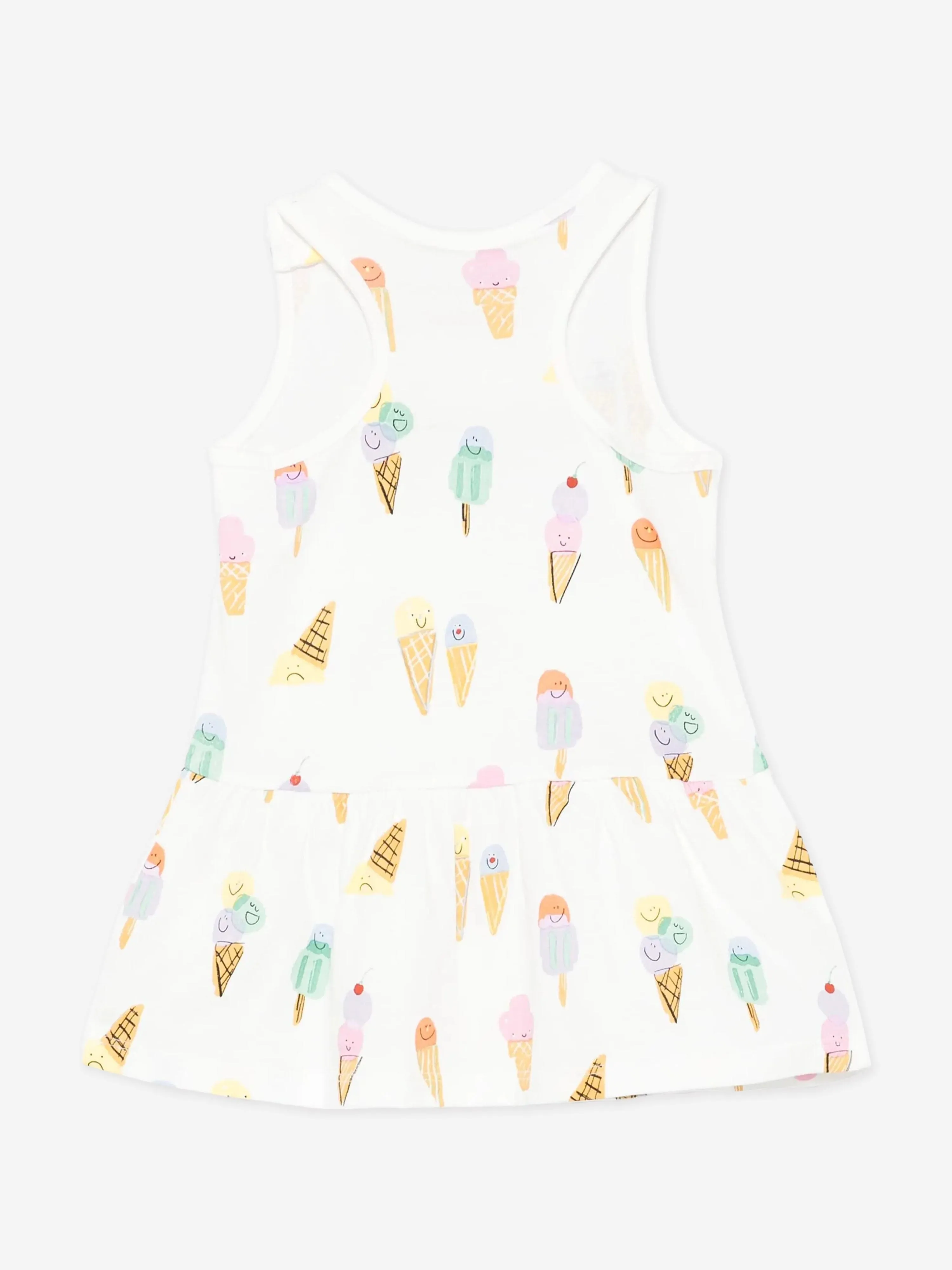 Baby Girls Ice Cream Jersey Dress in Ivory