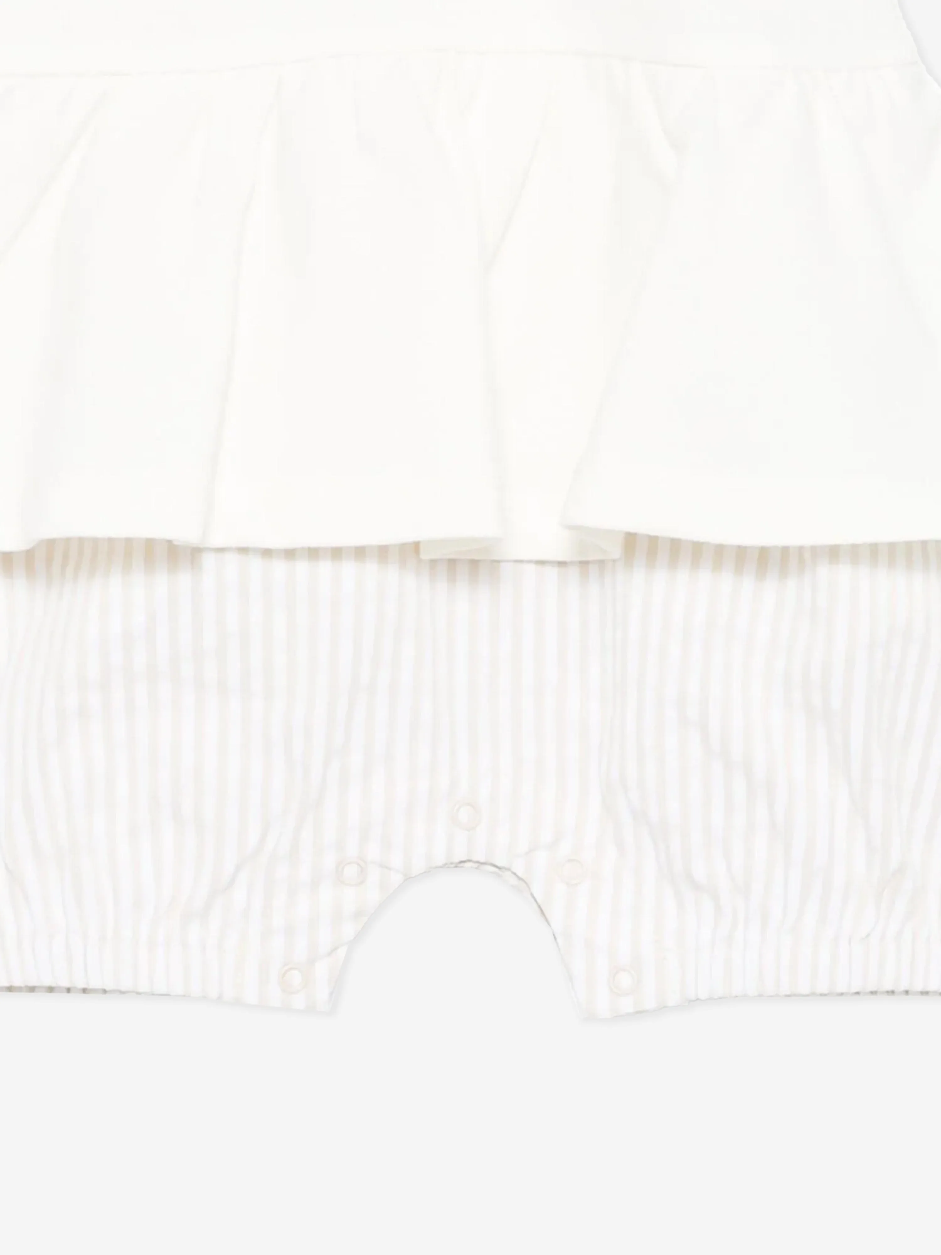 Baby Girls Teddy Bear Romper Set in Ivory