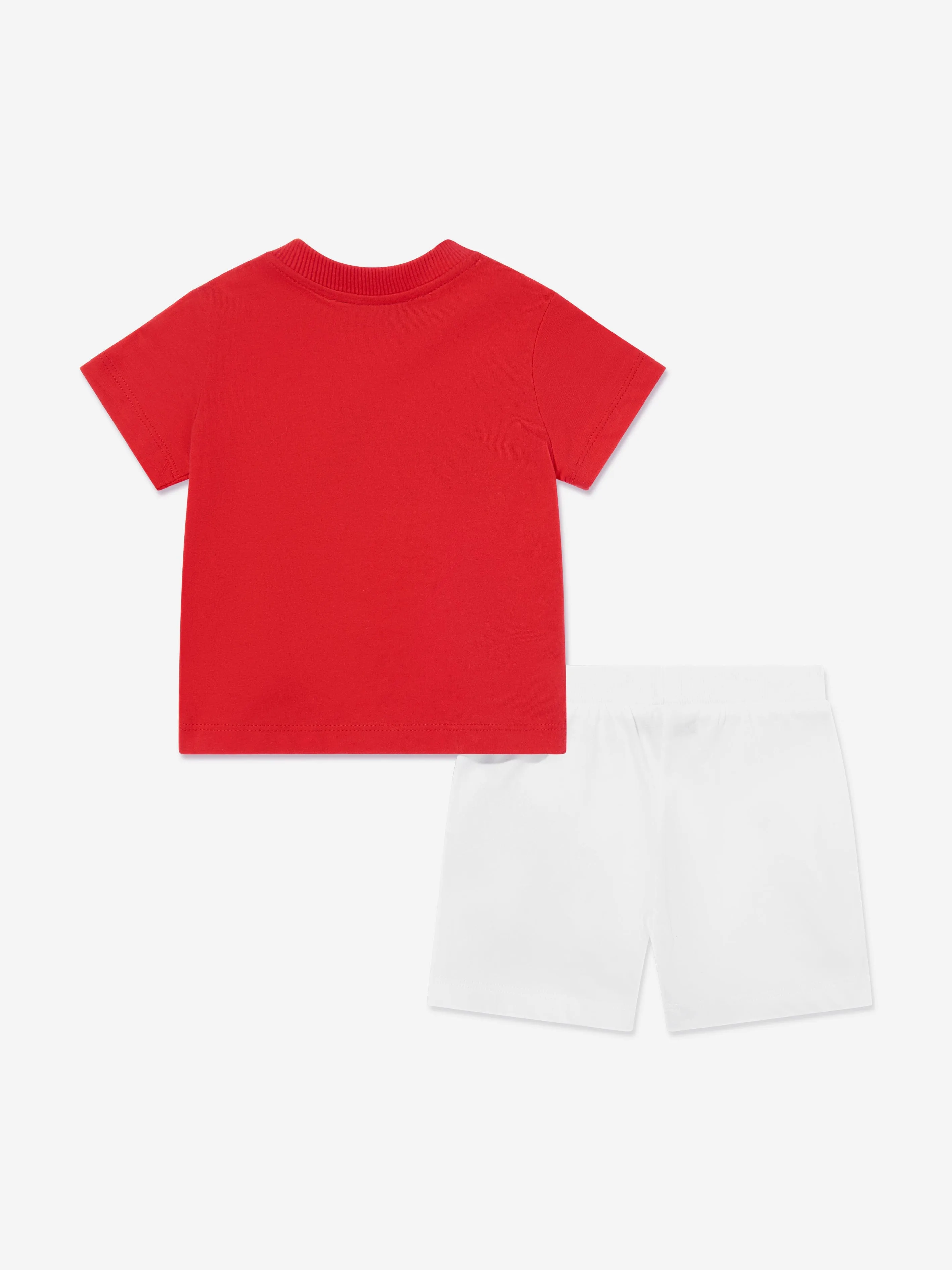 Baby Teddy Bear Logo Short Set in Red