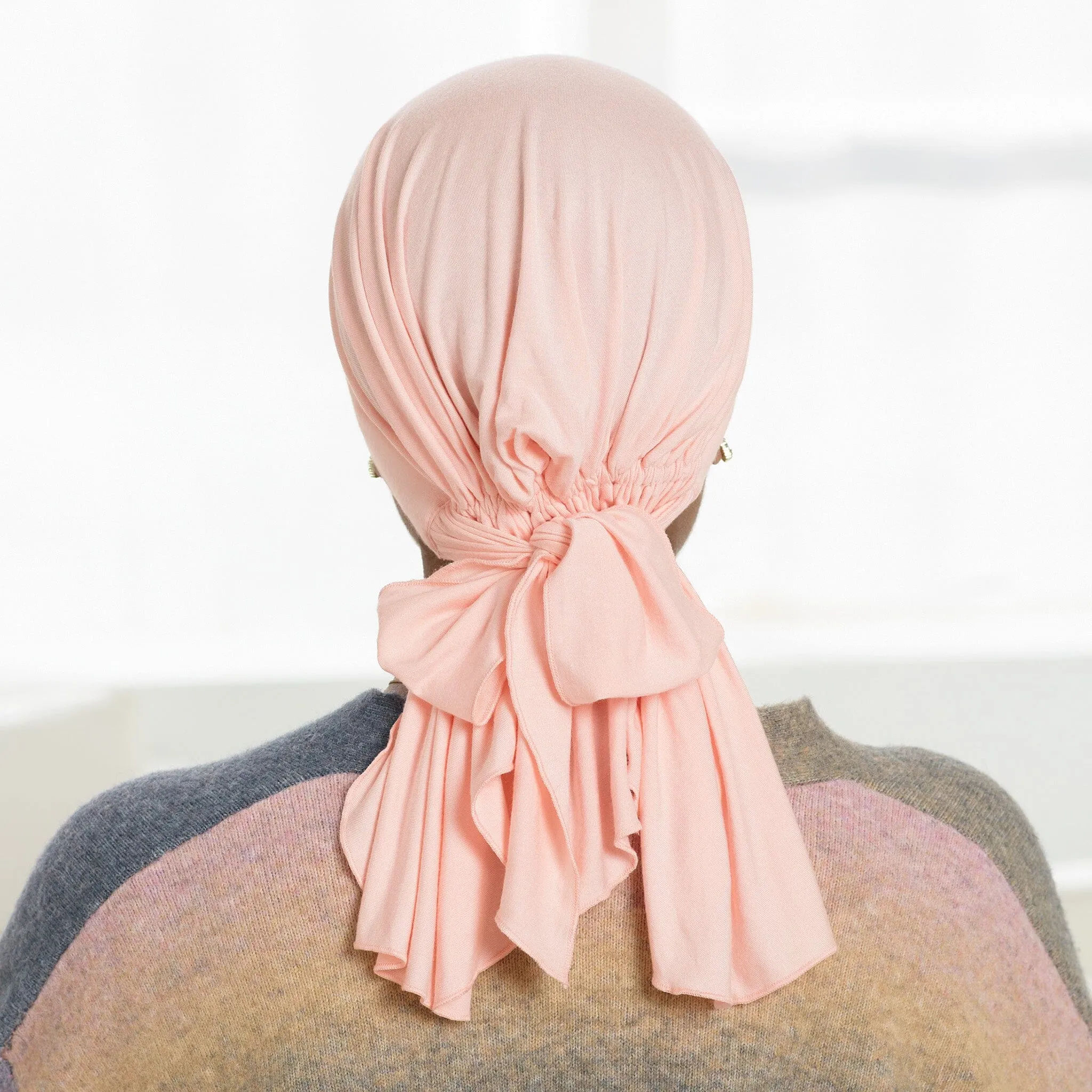 Bamboo Pre-Tied Floral and Solid Color Scarves