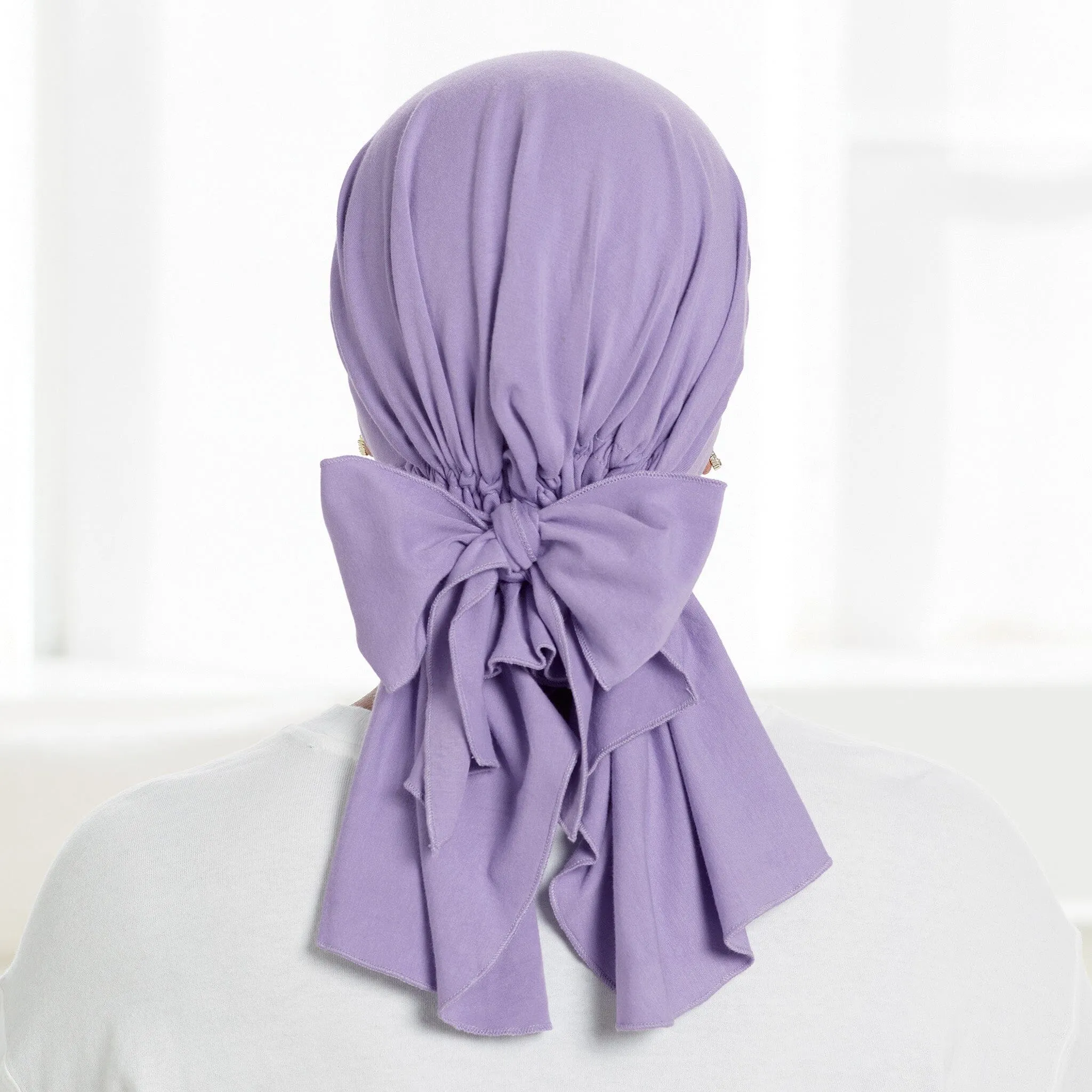 Bamboo Pre-Tied Floral and Solid Color Scarves