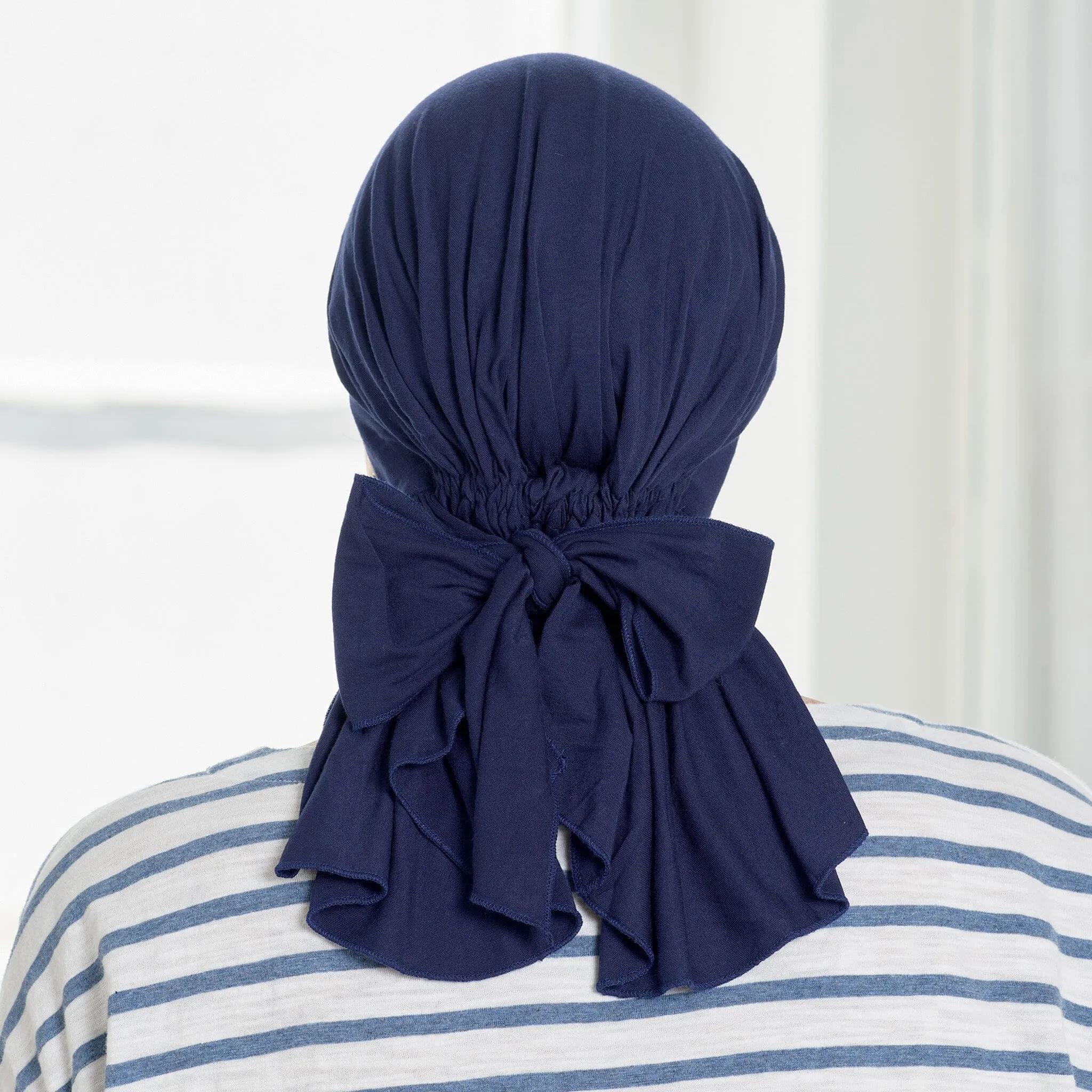 Bamboo Pre-Tied Floral and Solid Color Scarves