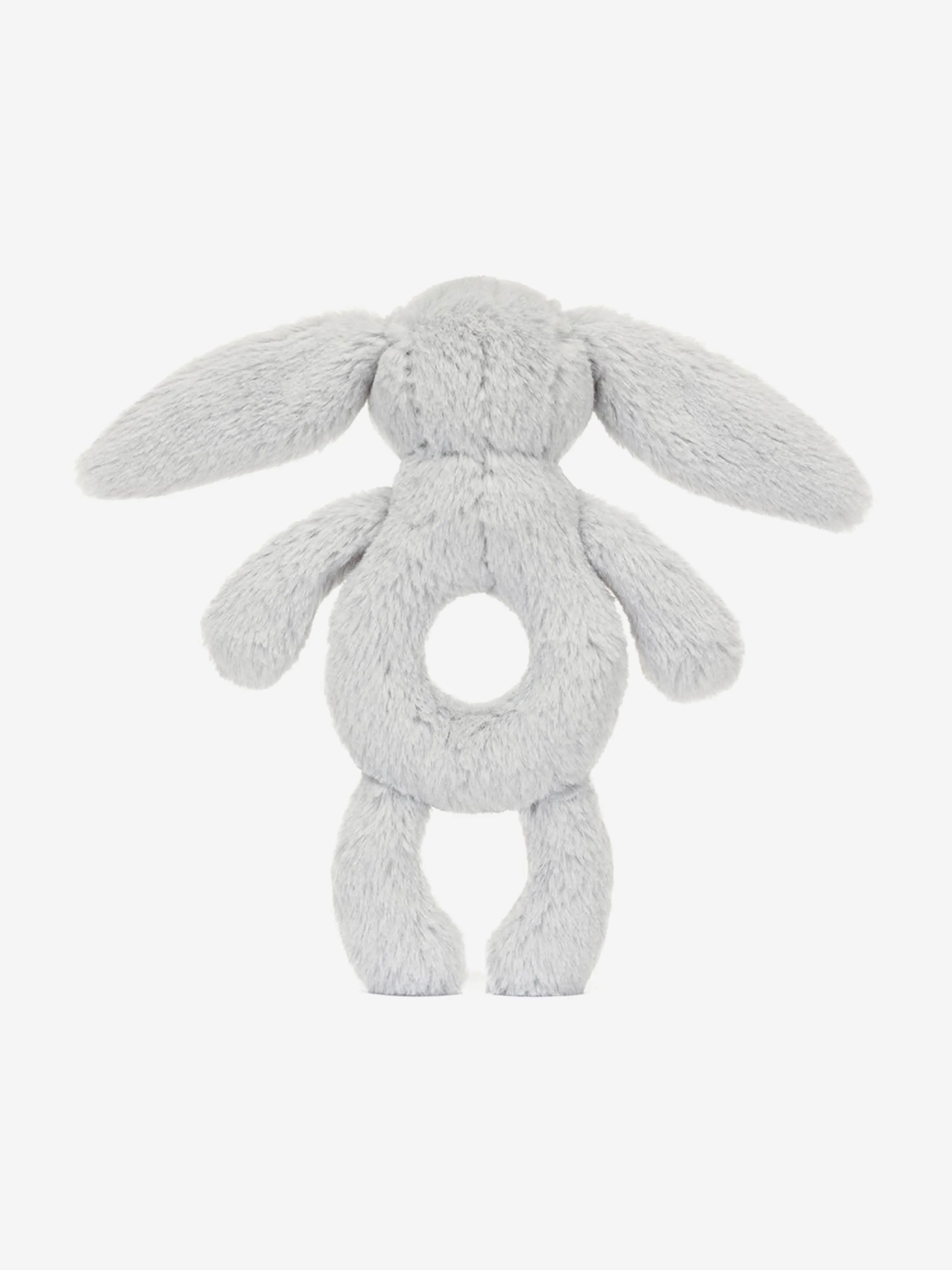 Bashful Silver Bunny Ring Rattle in Silver (18cm)