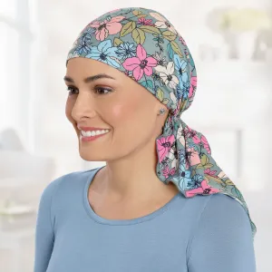 Bella Sage Pink Floral Scarf