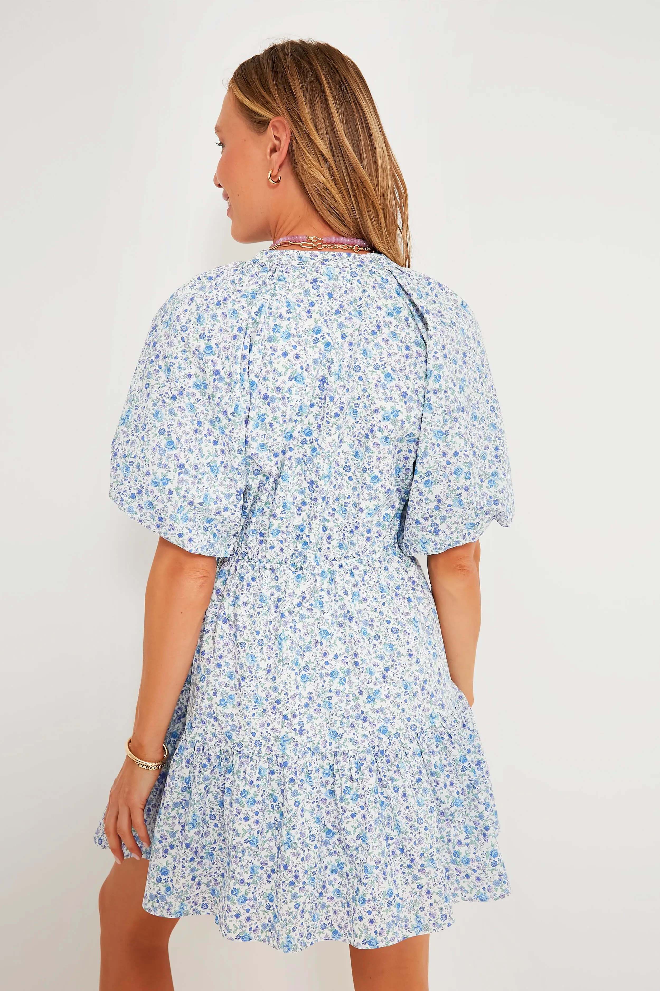 Blue Ditsy Floral Loren Mini Dress