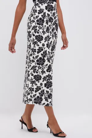 Bone and Black Romeo Column Skirt