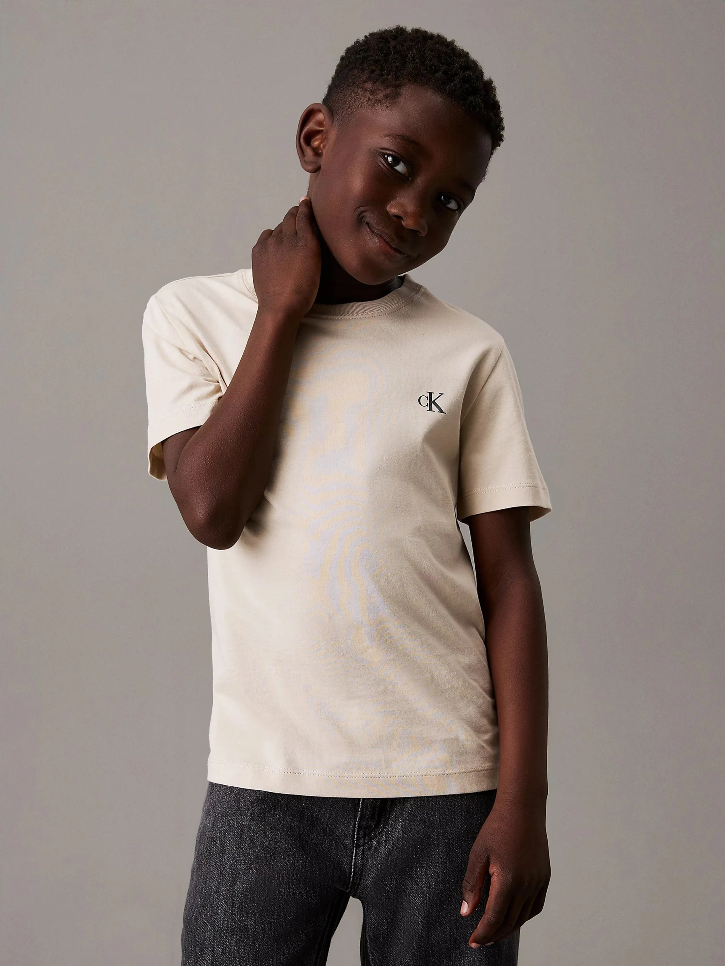 Boys 2 Pack Monogram T-Shirt Set in Multicolour