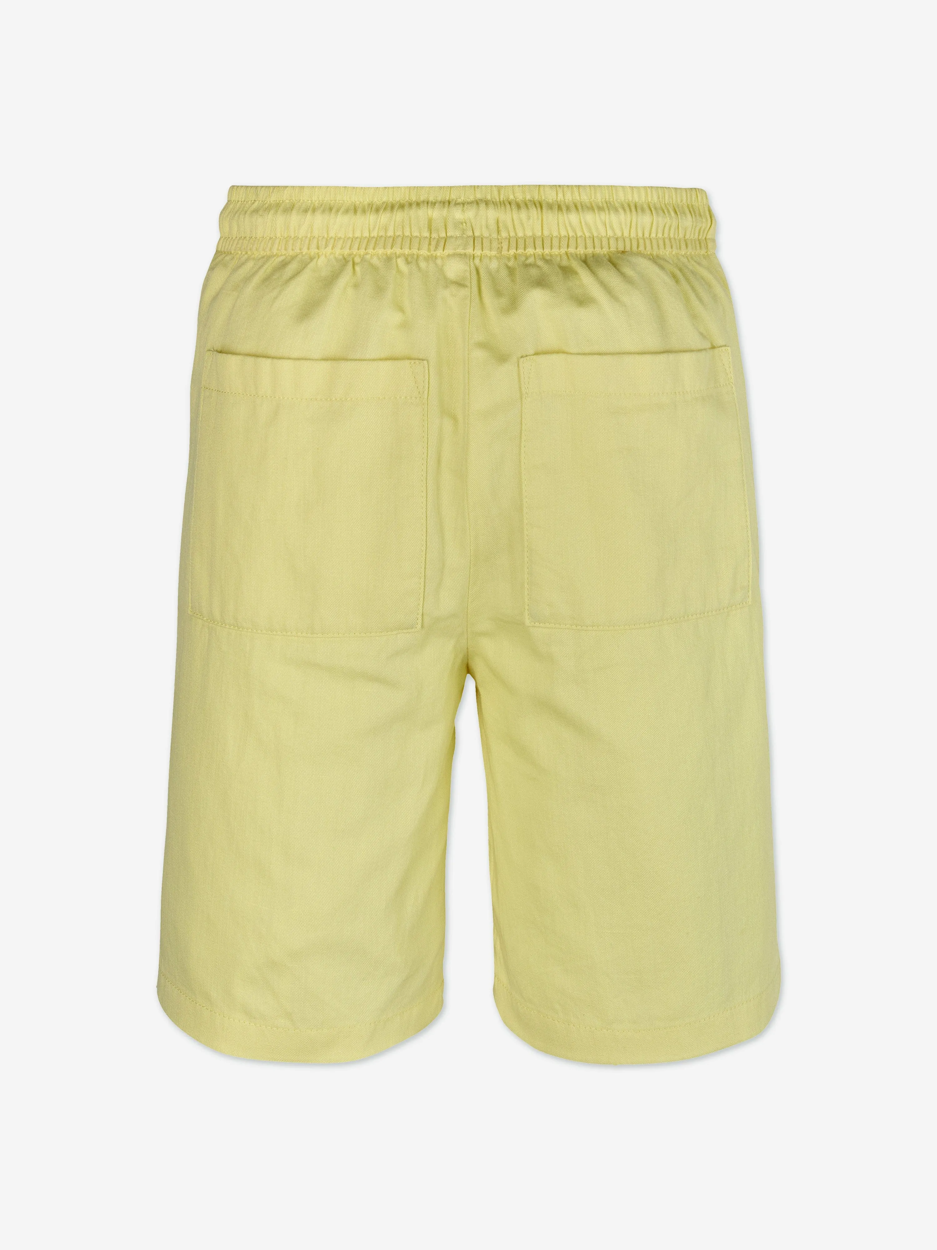 Boys Linen Relaxed Shorts in Yellow