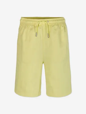 Boys Linen Relaxed Shorts in Yellow
