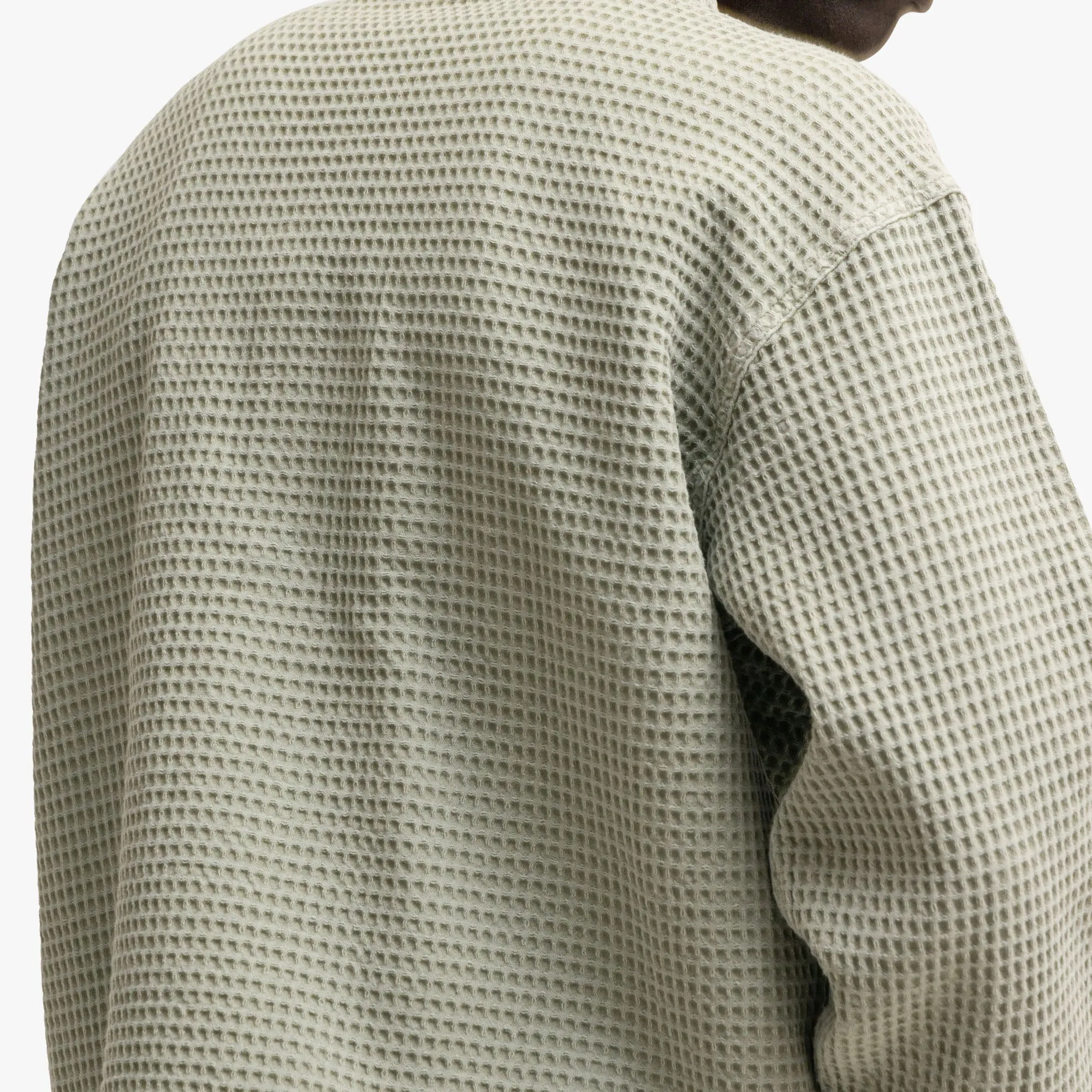 Brain Dead Waffle Button Shirt Stone