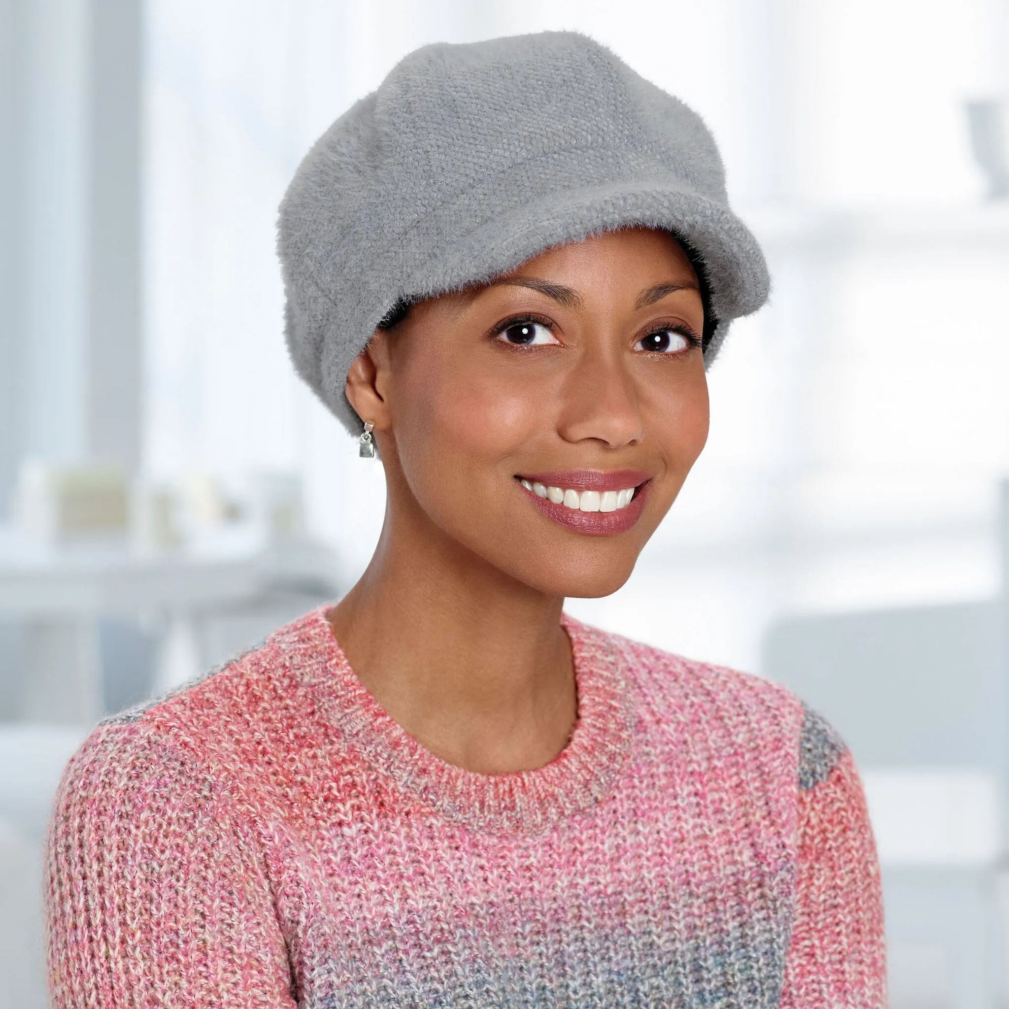 Chenille Feather Yarn Cabbie