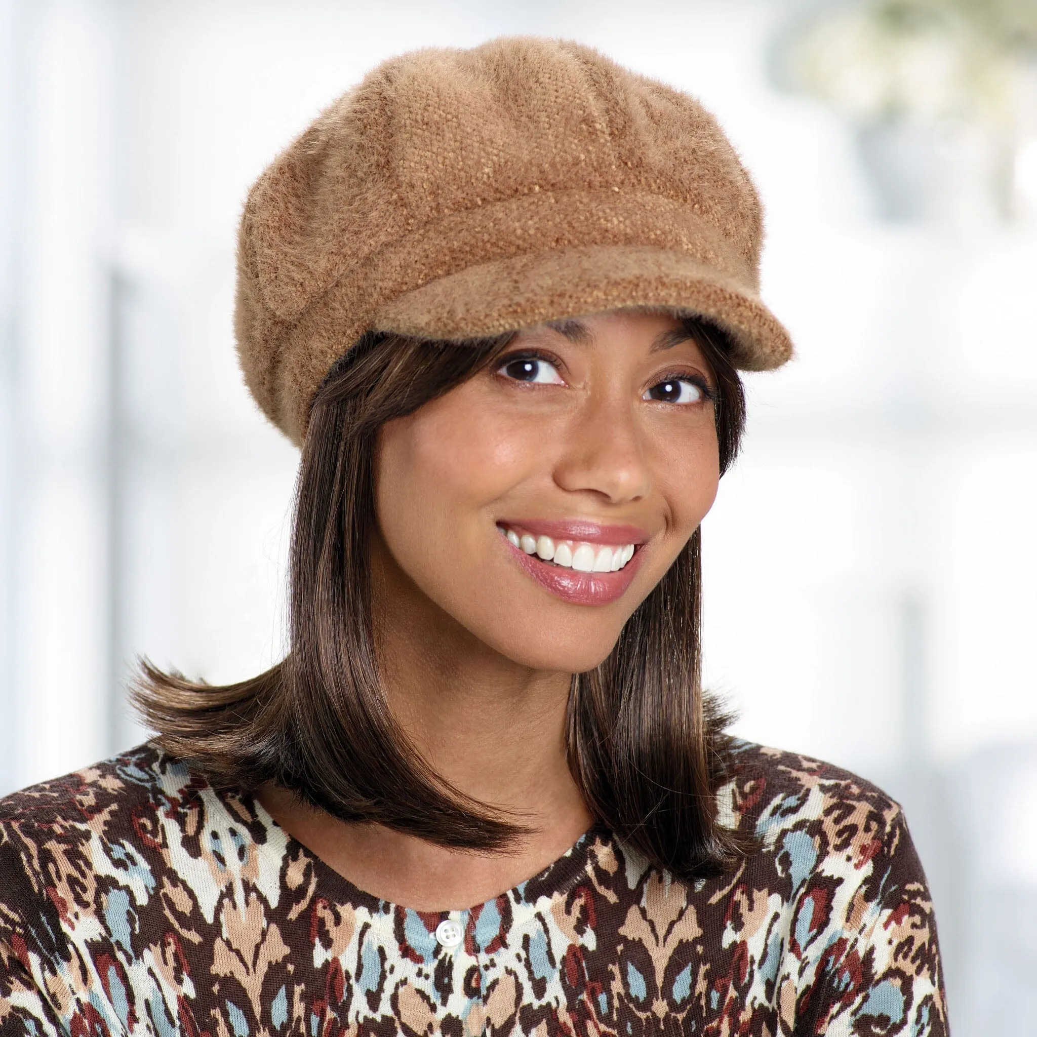 Chenille Feather Yarn Cabbie