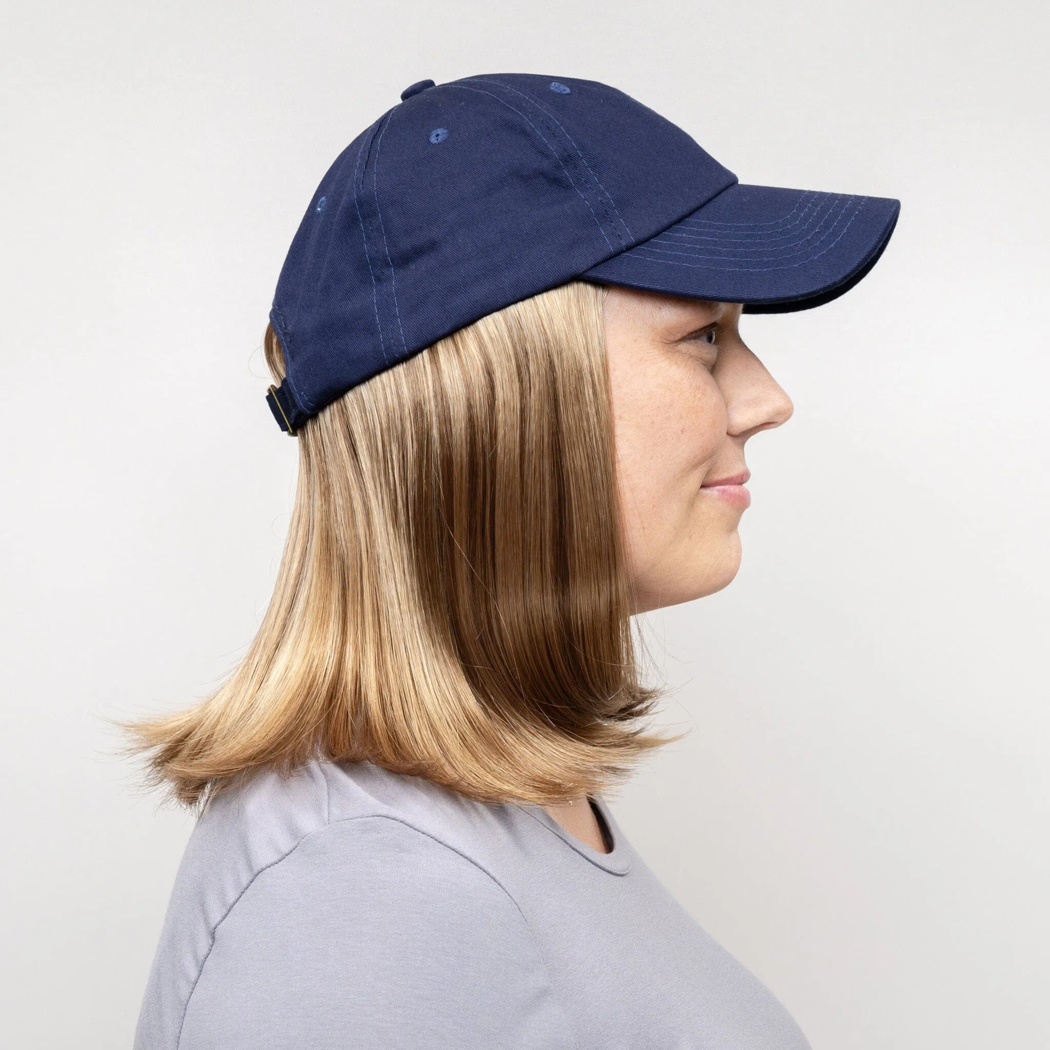 Classic Wig with Navy Hat