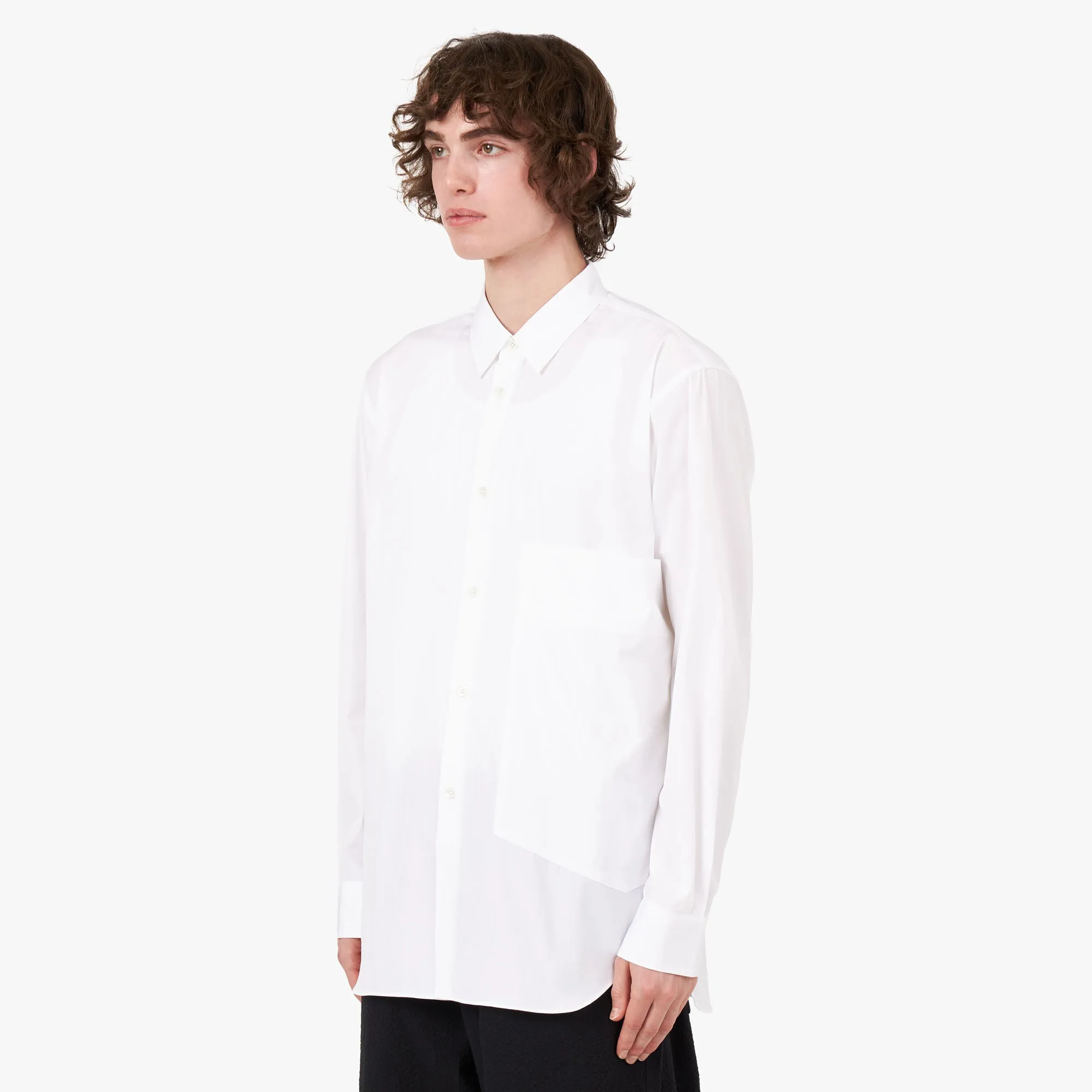 COMME des GARÇONS SHIRT Oversized Pocket Shirt / White