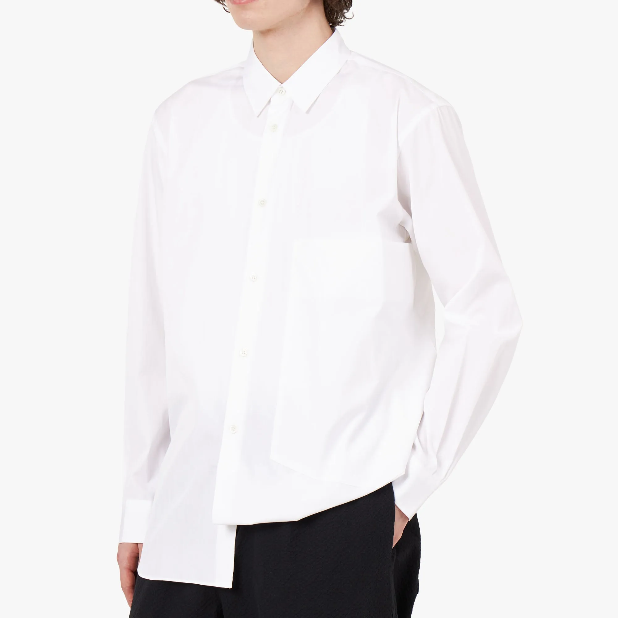 COMME des GARÇONS SHIRT Oversized Pocket Shirt / White