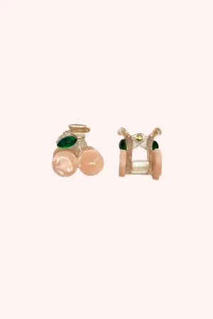 Cutie Mini Cherry Jaw Clip Peach Pearl Annasui