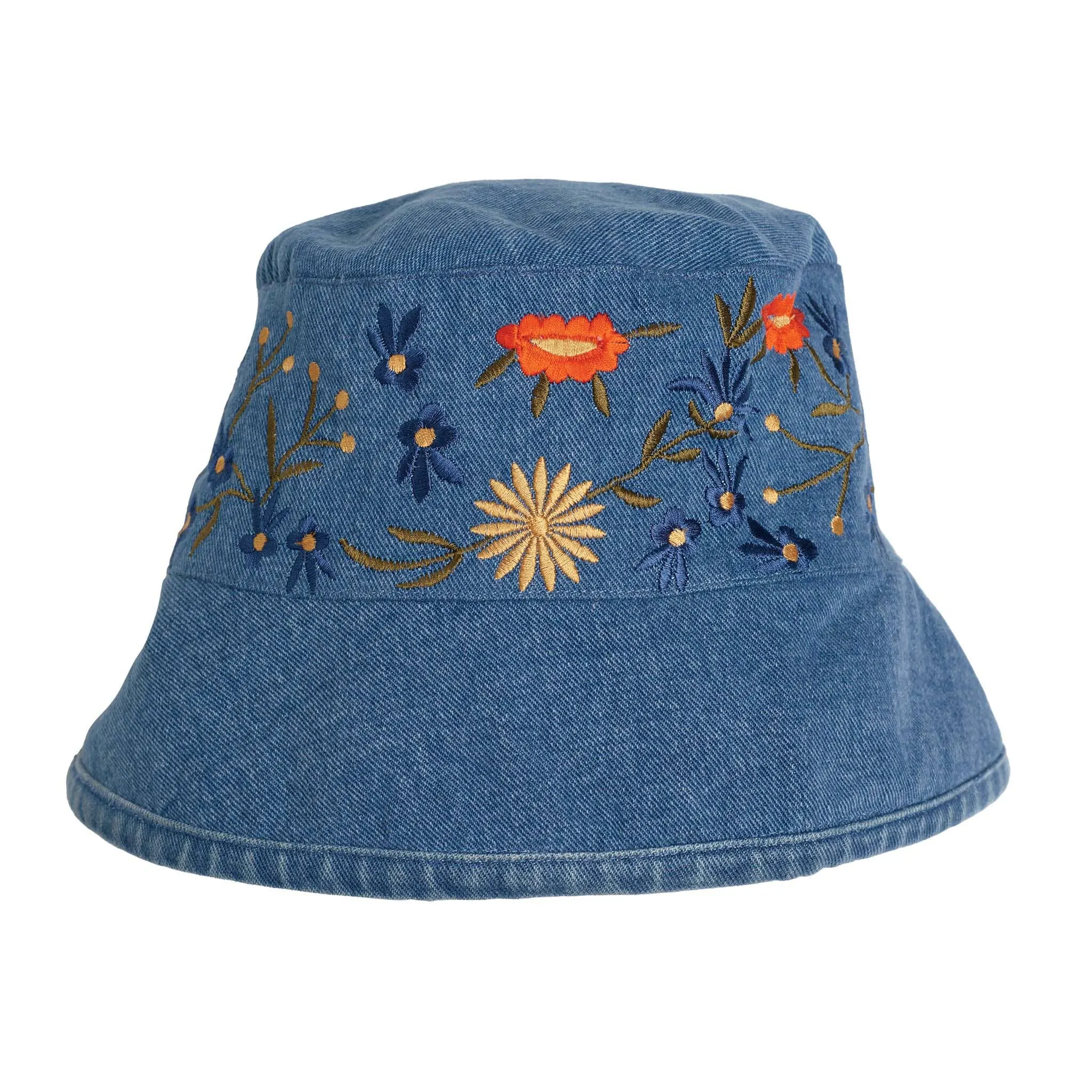 Embroidered Denim Hat