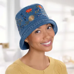 Embroidered Denim Hat