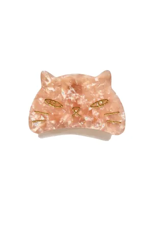 Etched Large Cat Jaw Clip Rose Quartz Annasui