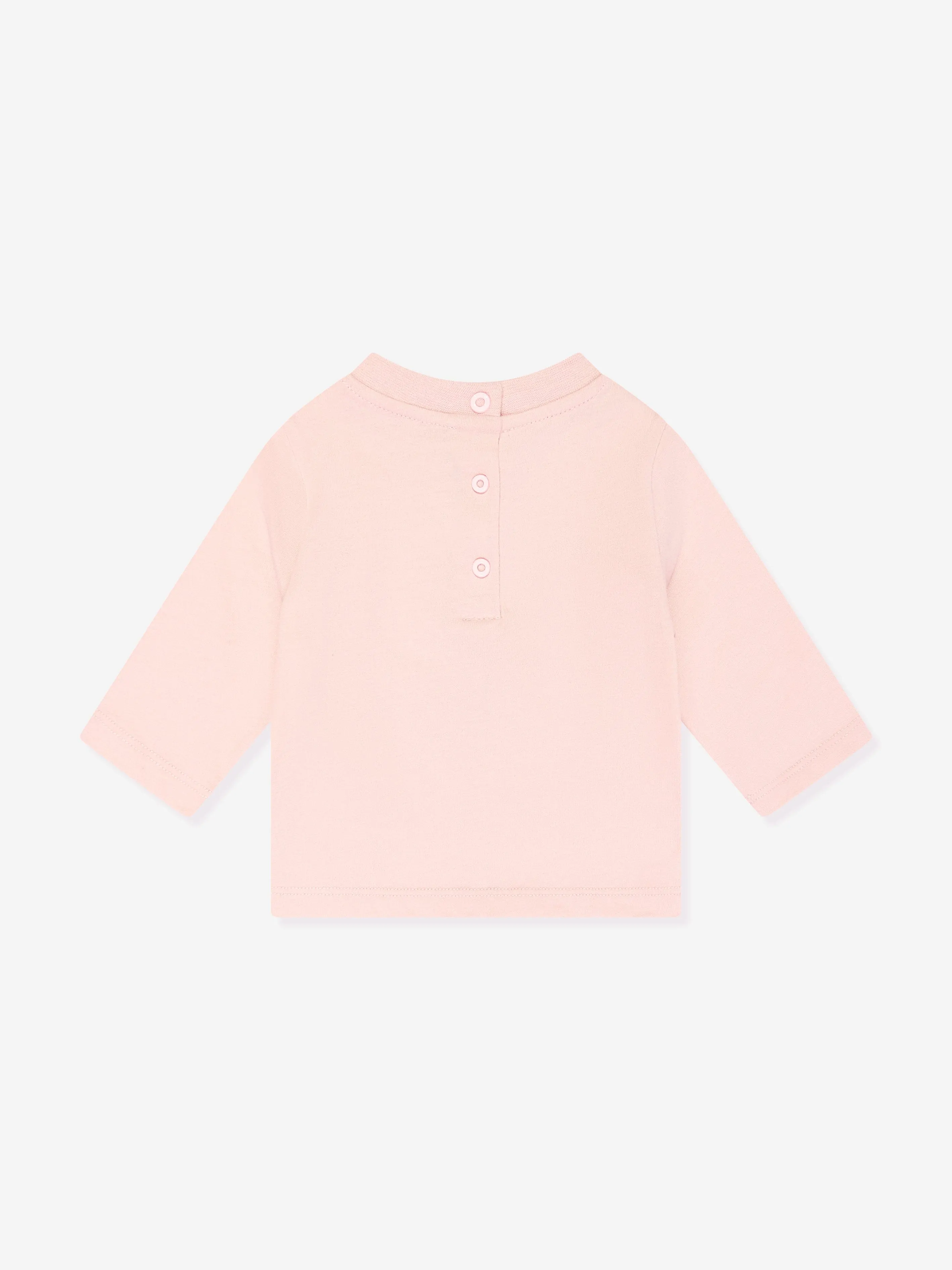 Etro Baby Girls Long Sleeve Logo T-Shirt in Pink