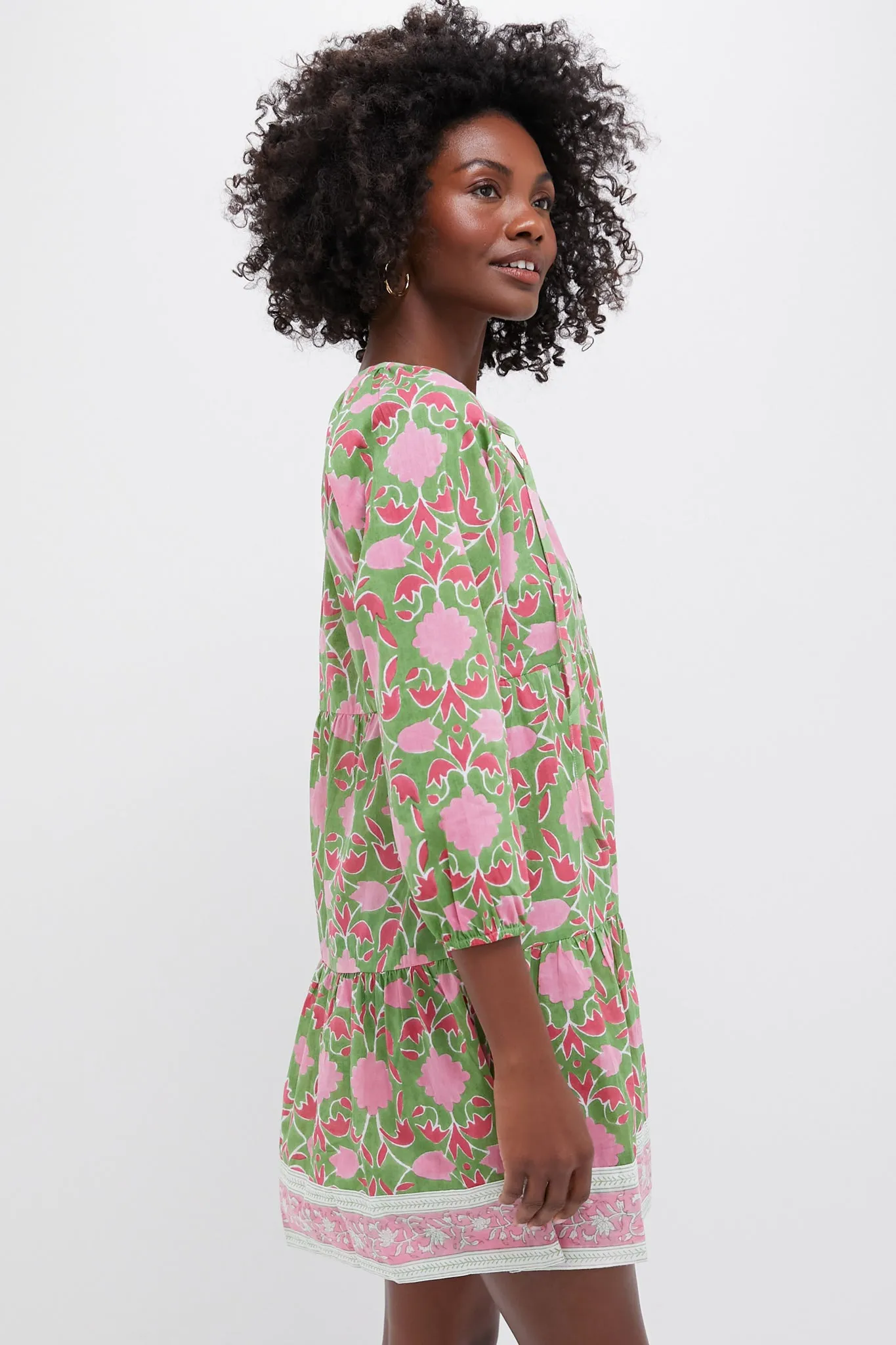 Exclusive Celery Lisbon Print Priya Dress