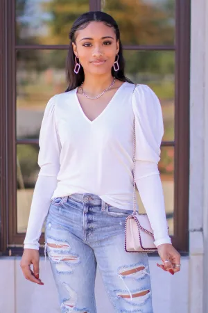 Fashion Force Puff Sleeve Knit Top - FINAL SALE