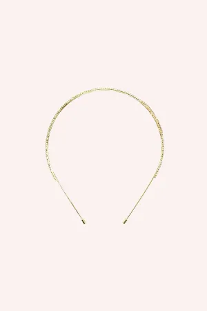 Gold Rose Cutout Flower Headband Annasui