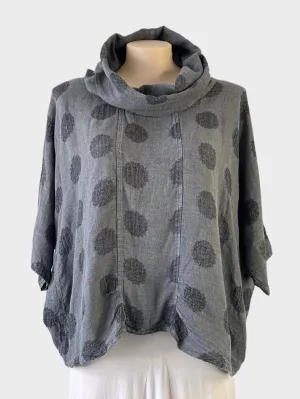 GRIZAS | top | size 18 | three quarter sleeve | linen cotton blend