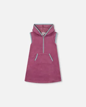 Hooded Terry Beach Dress Candy Pink