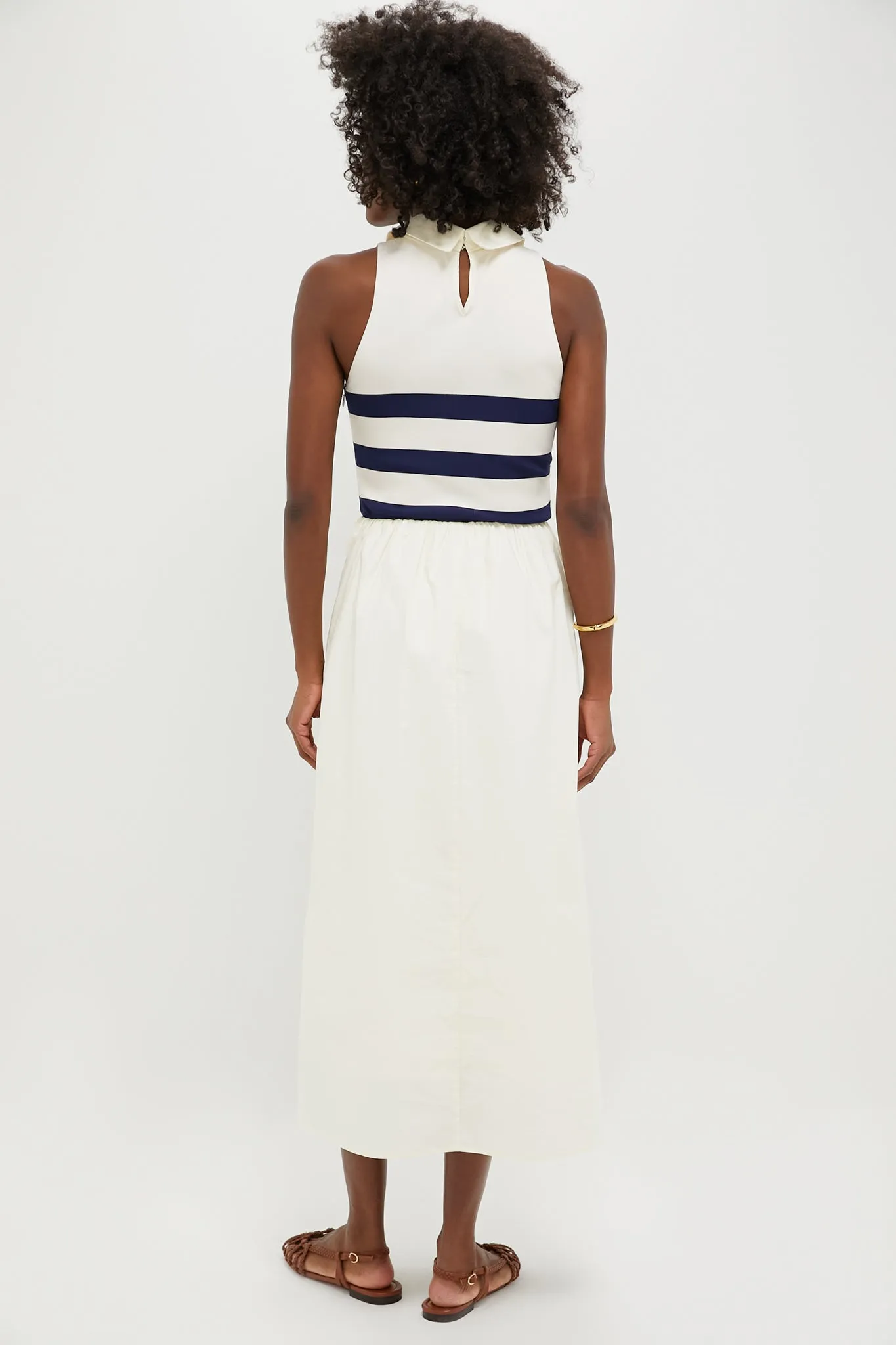 Ivory Stripe Marina Dress