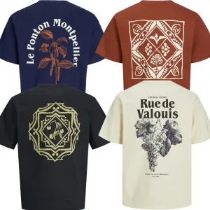Jack & Jones Mens Paros Easter Sketch Short Sleeve T-Shirt